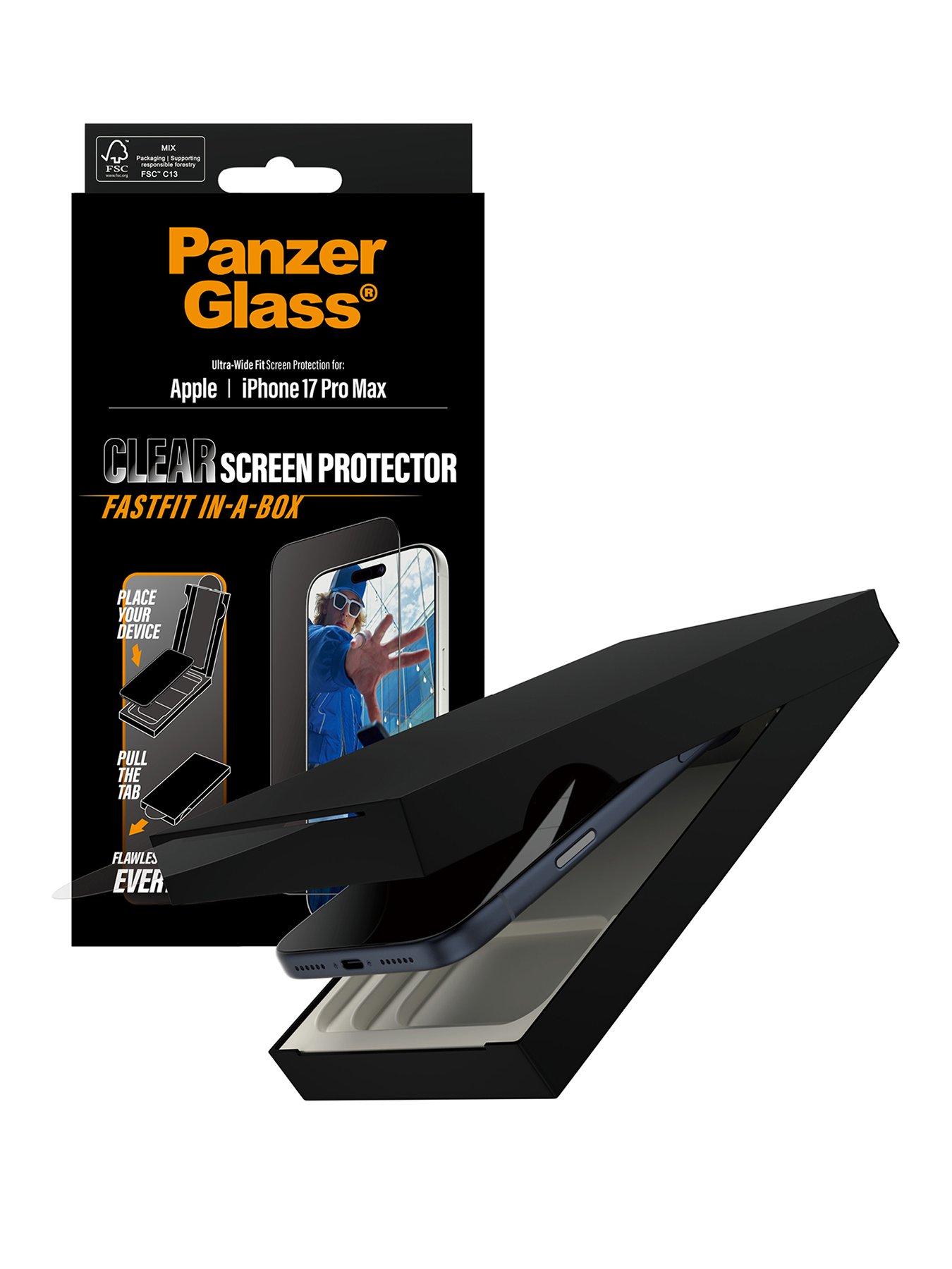 Panzerglass Screen Protector Iphone 2025 Pro Max , Ultra-Wide Fit W. Fastfit In-A-Box