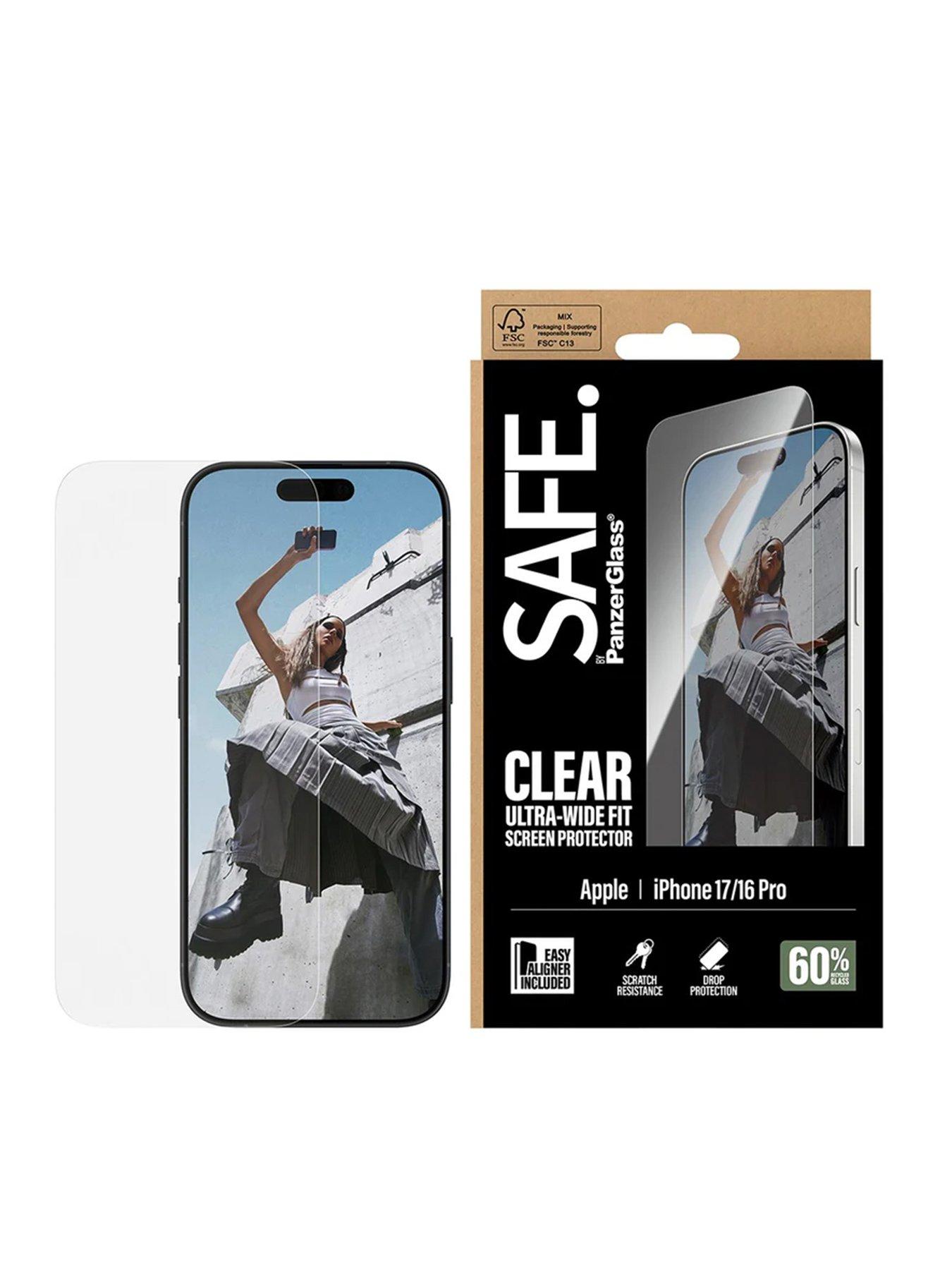 Image 2 of 4 of Panzerglass SAFE. by PanzerGlass Screen Protector for iPhone 17 and iPhone 16 Pro - Ultra-Wide Fit with EasyAligner