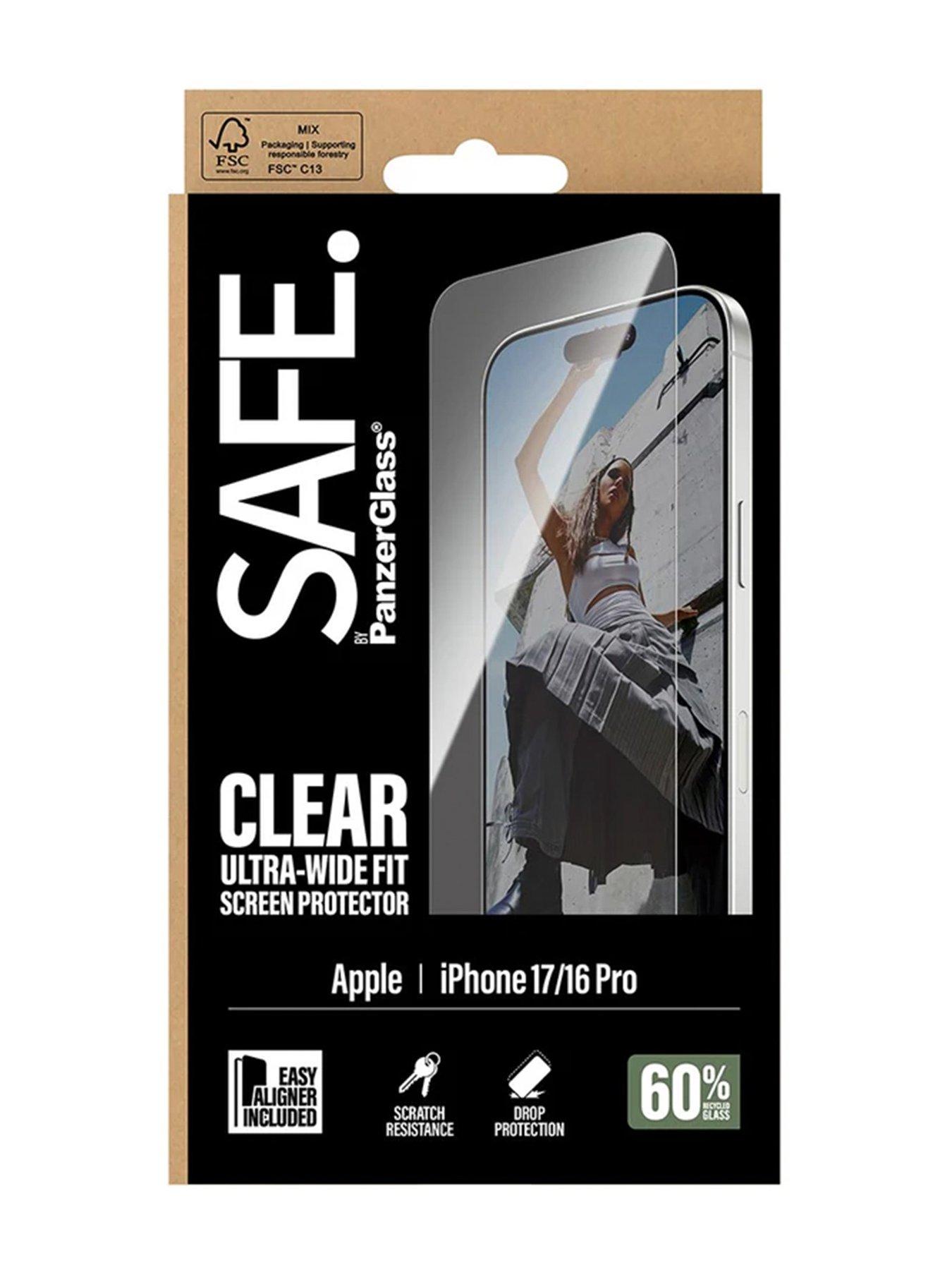 Image 3 of 4 of Panzerglass SAFE. by PanzerGlass Screen Protector for iPhone 17 and iPhone 16 Pro - Ultra-Wide Fit with EasyAligner