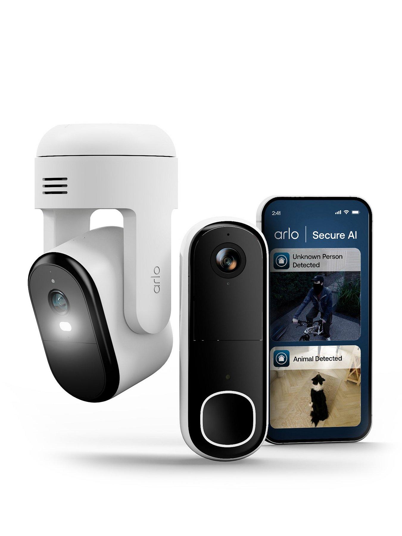 Arlo Essential 3 Pan-Tilt 2K Camera and Video Doorbell HD