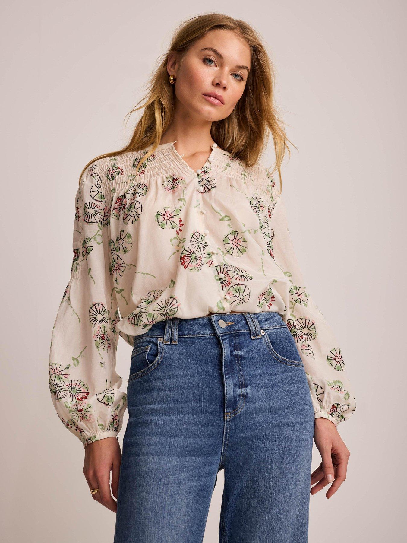 Mint Velvet Cream Floral Print Blouse