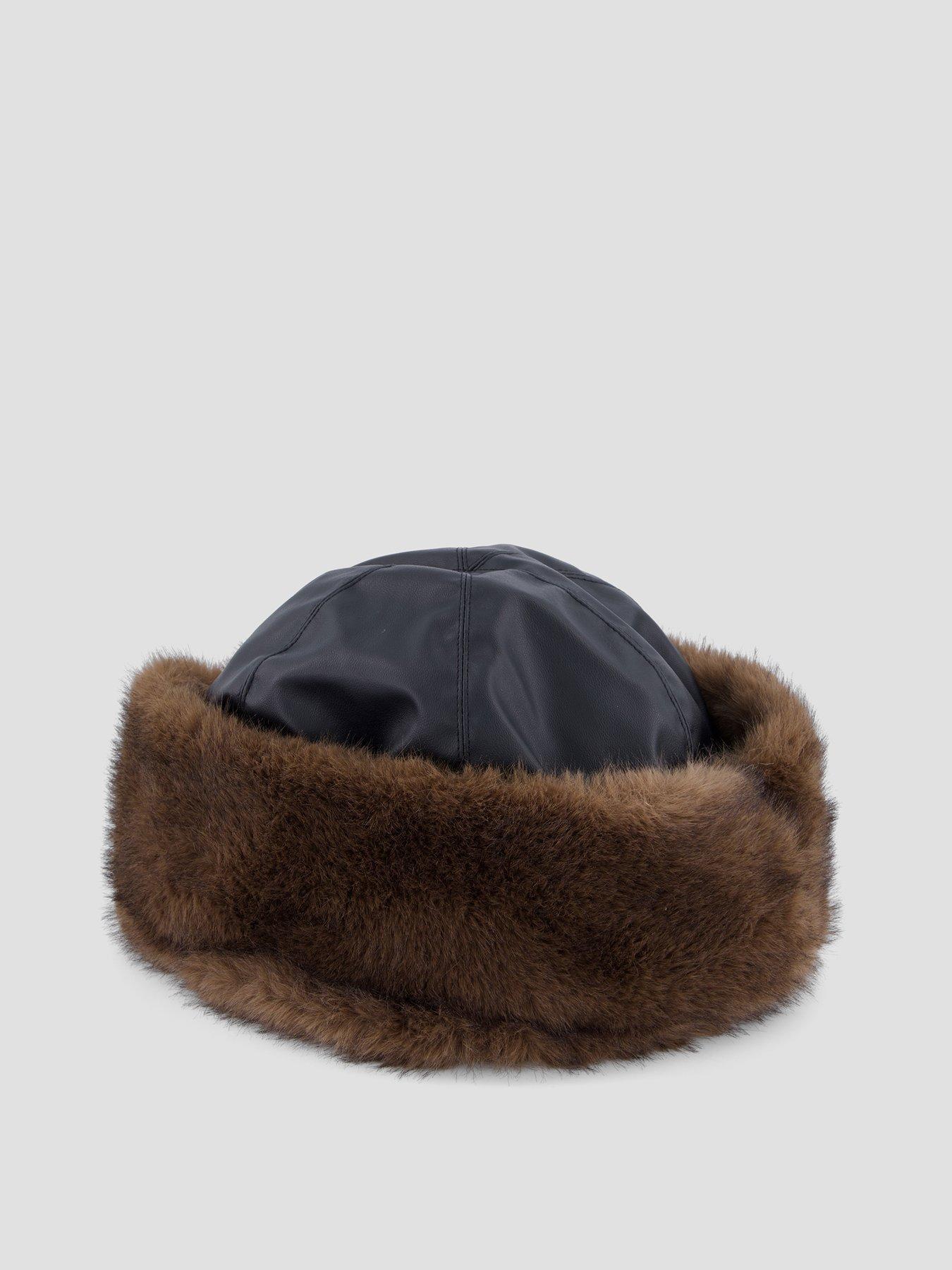 Image 3 of 4 of PIECES Jutlandia Faux Leather Hat