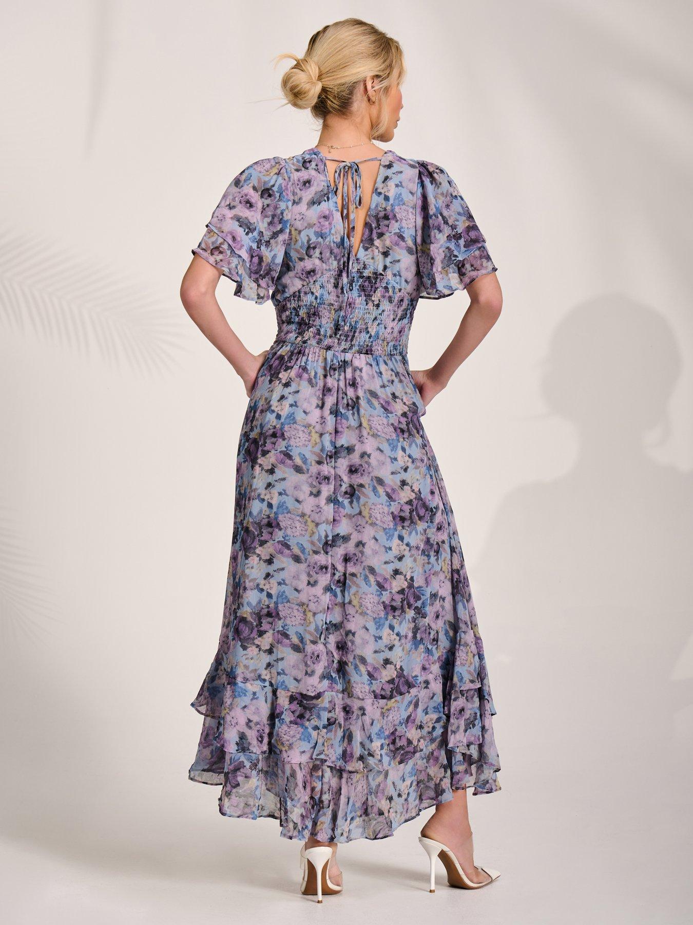 simple chiffon dress A-line blue v-neck Split long prom dress, evening – Musebridals Crafted from soft chiffon 1/22/24 MV Korean Chiffon Dress - Material:Adhesive Vinyl - Large scale