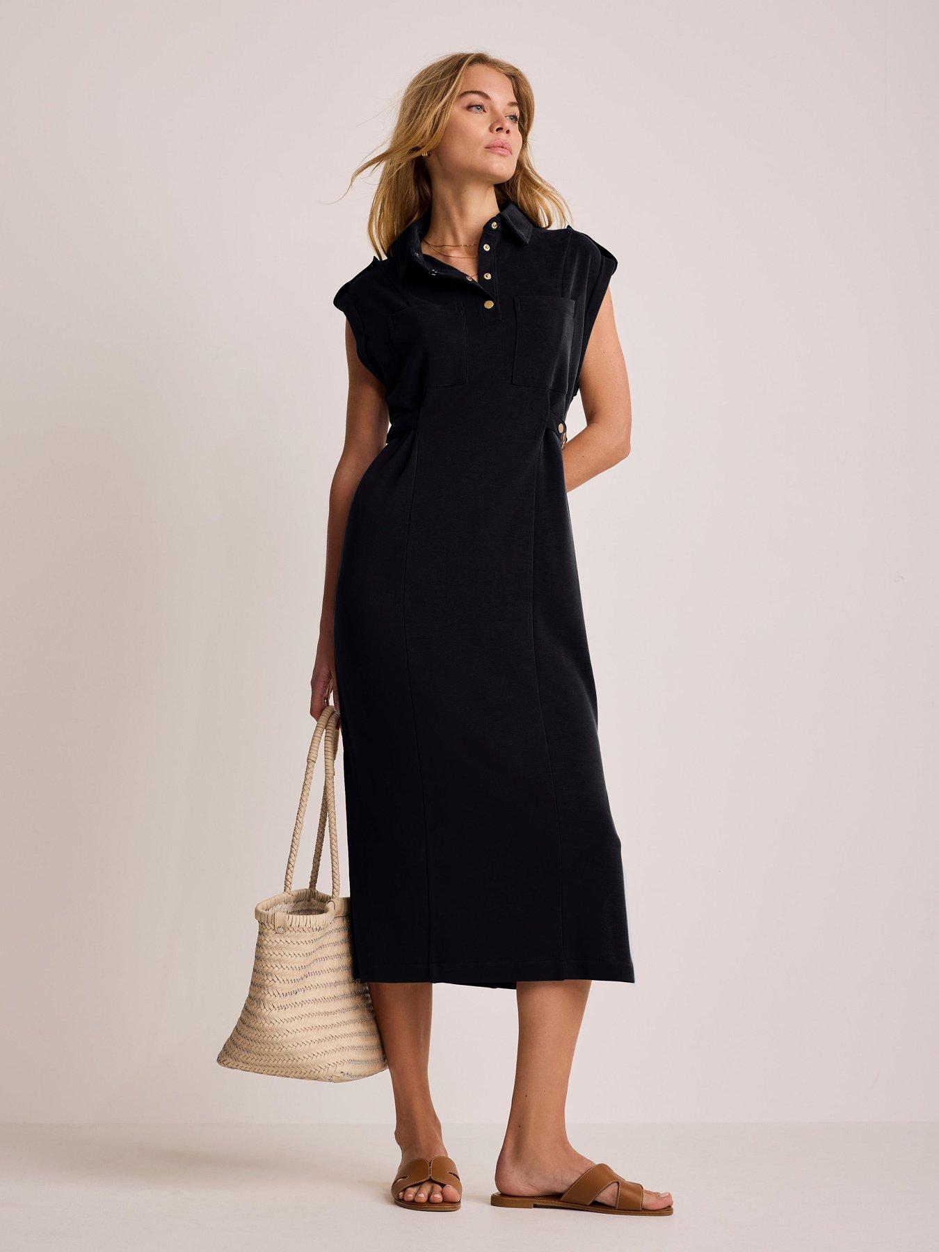 Mint Velvet Navy Utility Jersey Dress