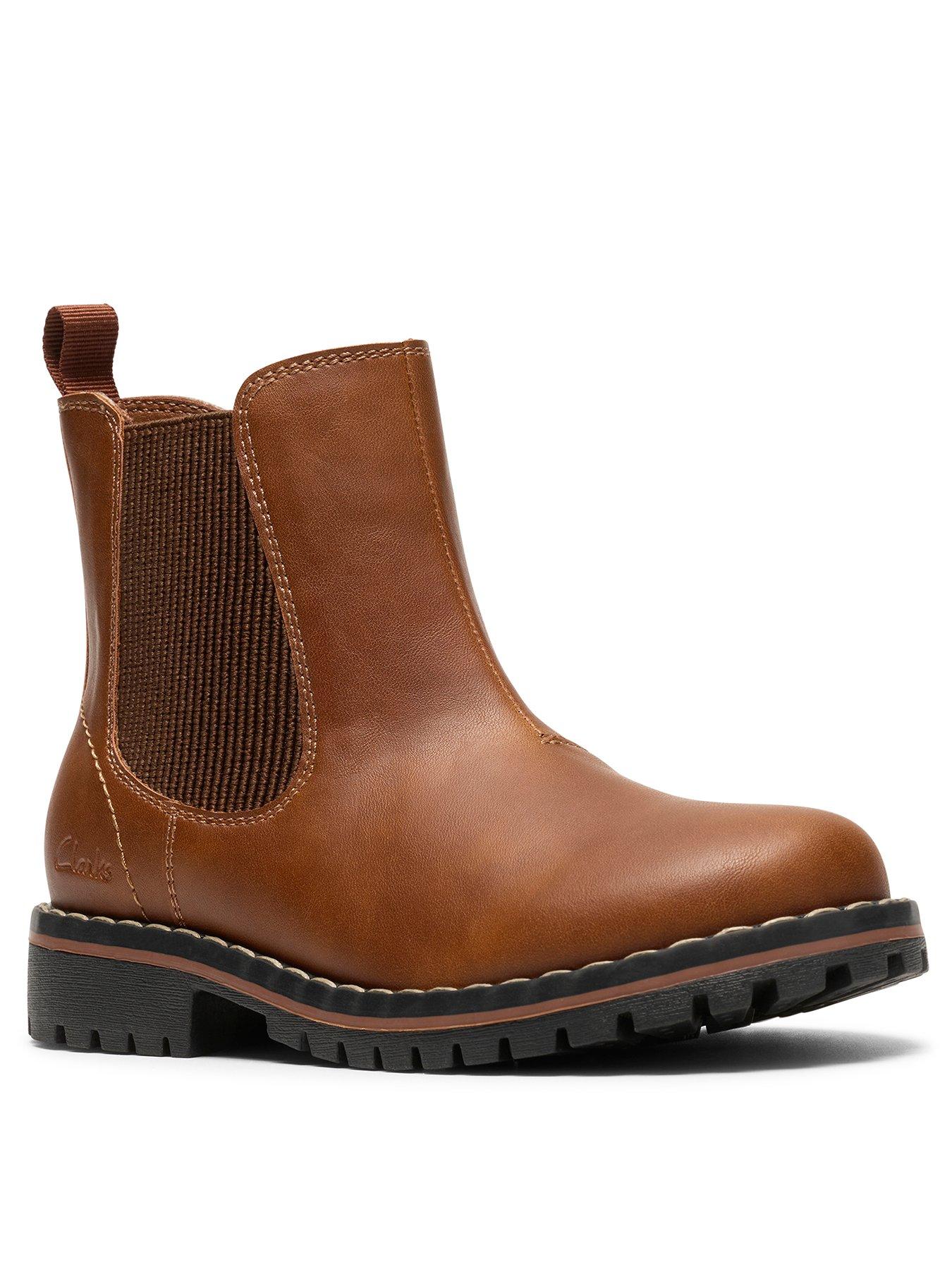 Image 2 of 6 of Clarks Kids Cliff Chelsea Boot - Brown