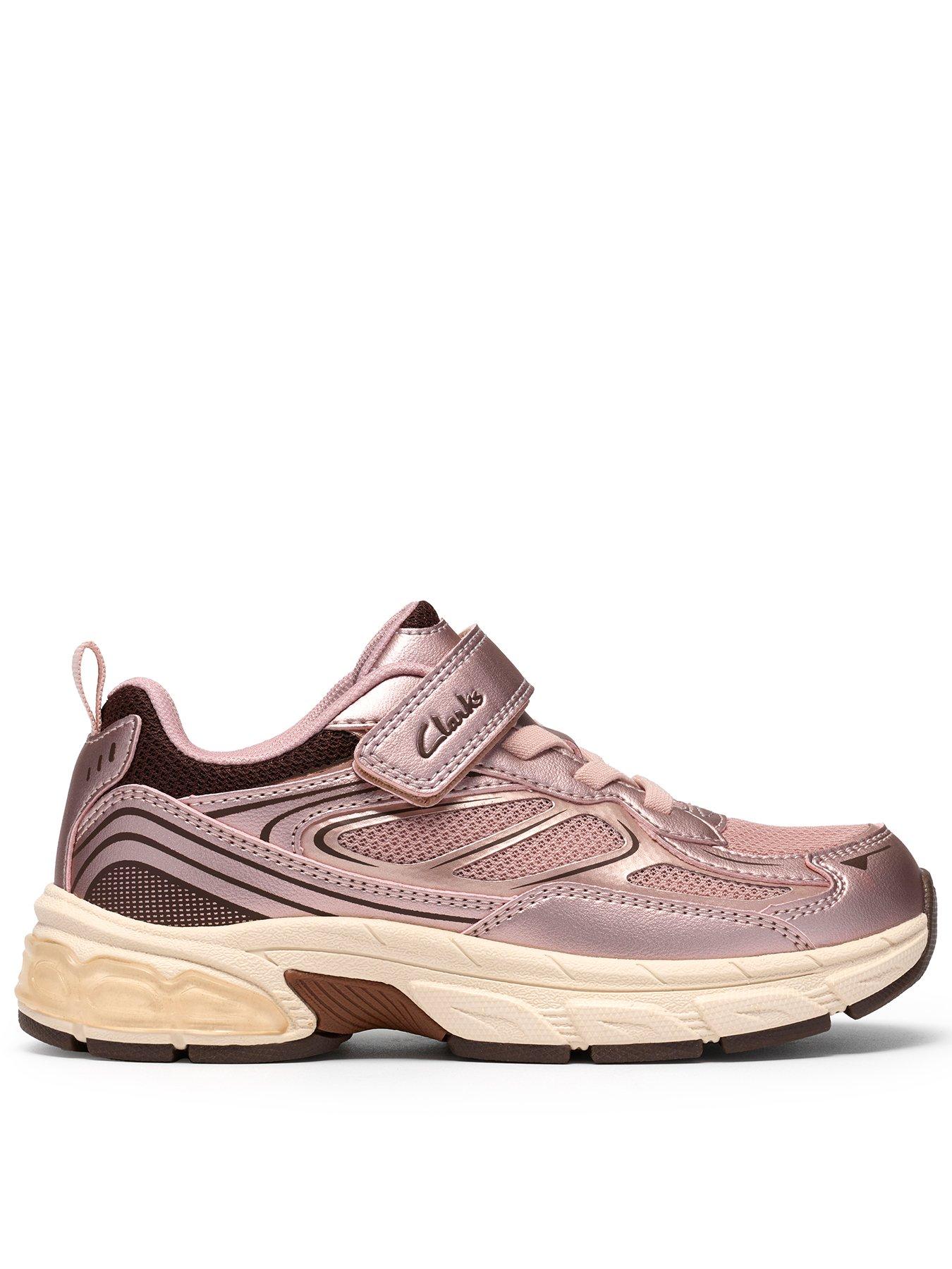 Clarks Kids Torridon Vibe Trainer, Gold, Size 12 Younger