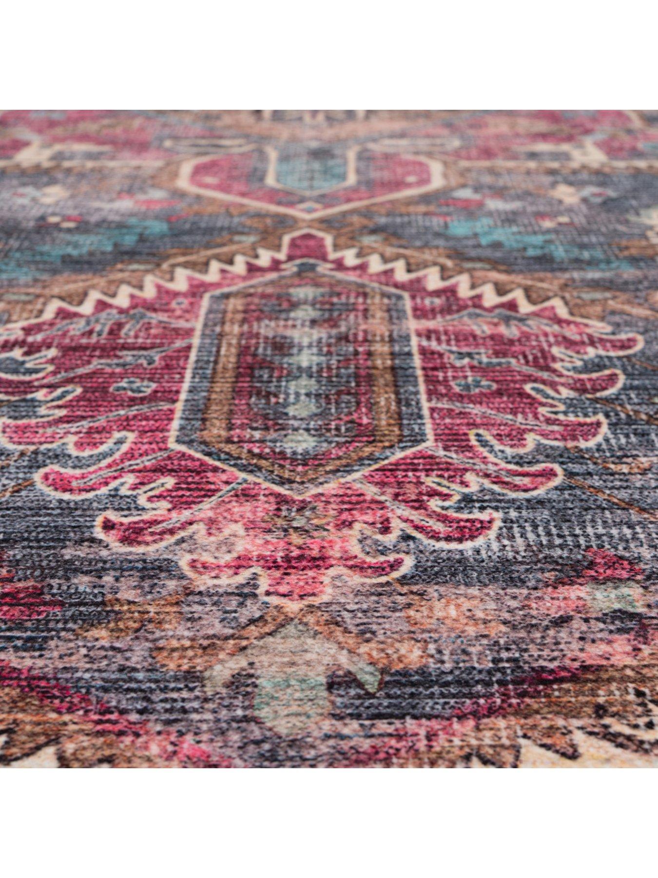 Kukoon Soft Washable Multicolour Rug - Delphine | Very