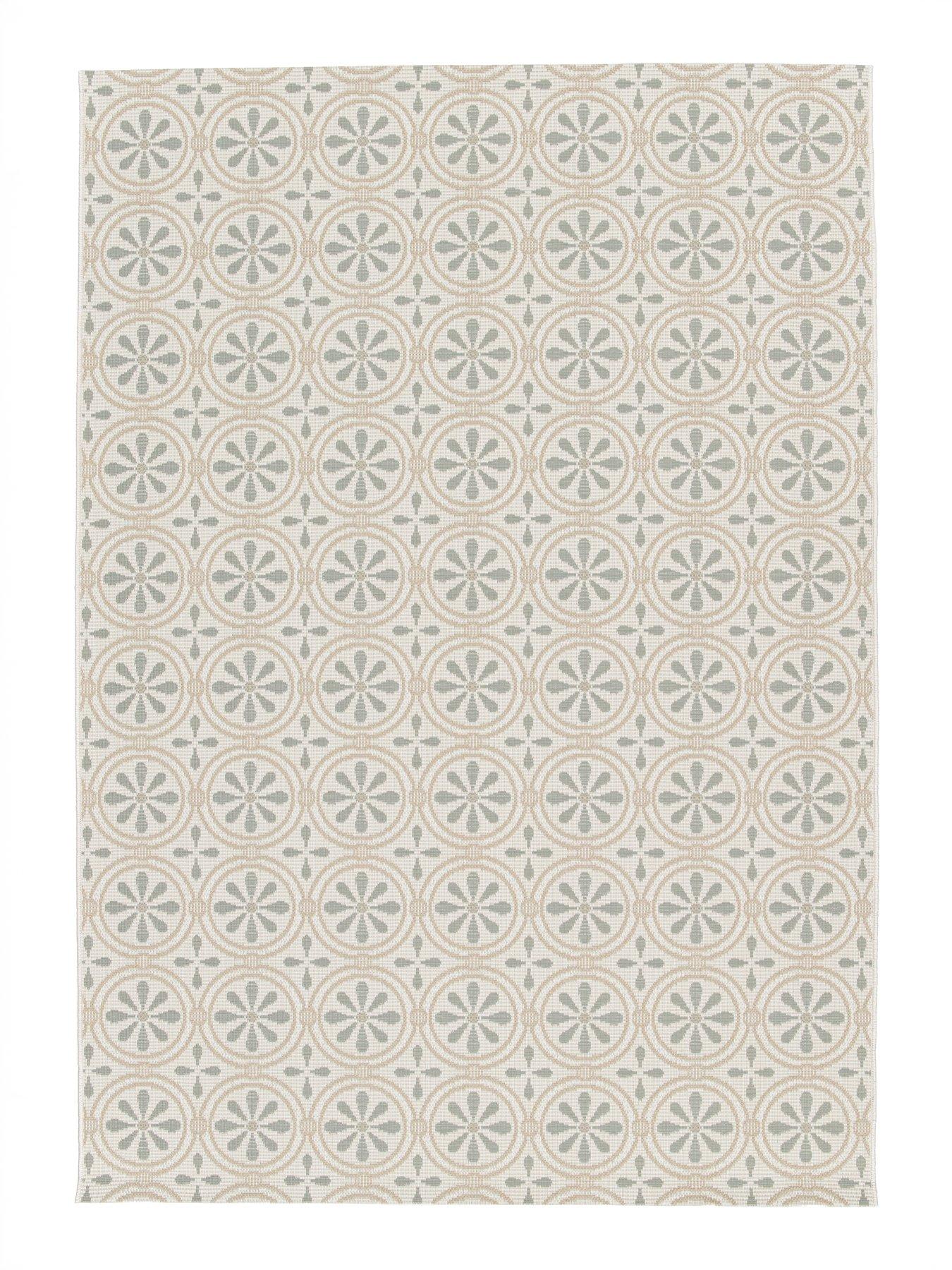 The Very Collection Mood Tile Sage Green Indoor/Outdoor Rug