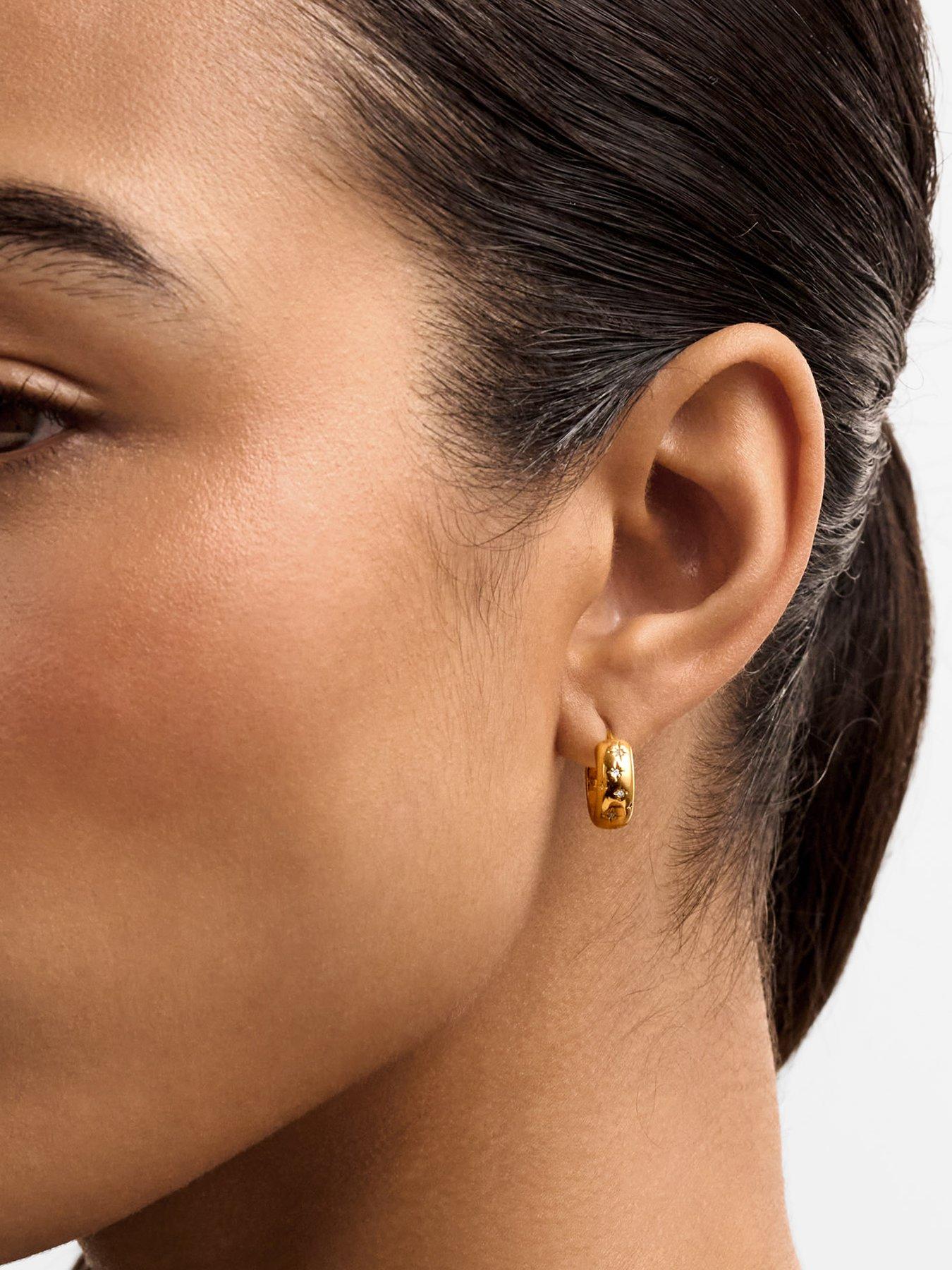Katie Loxton Celestial Dome Hoop Earrings - Gold - Waterproof