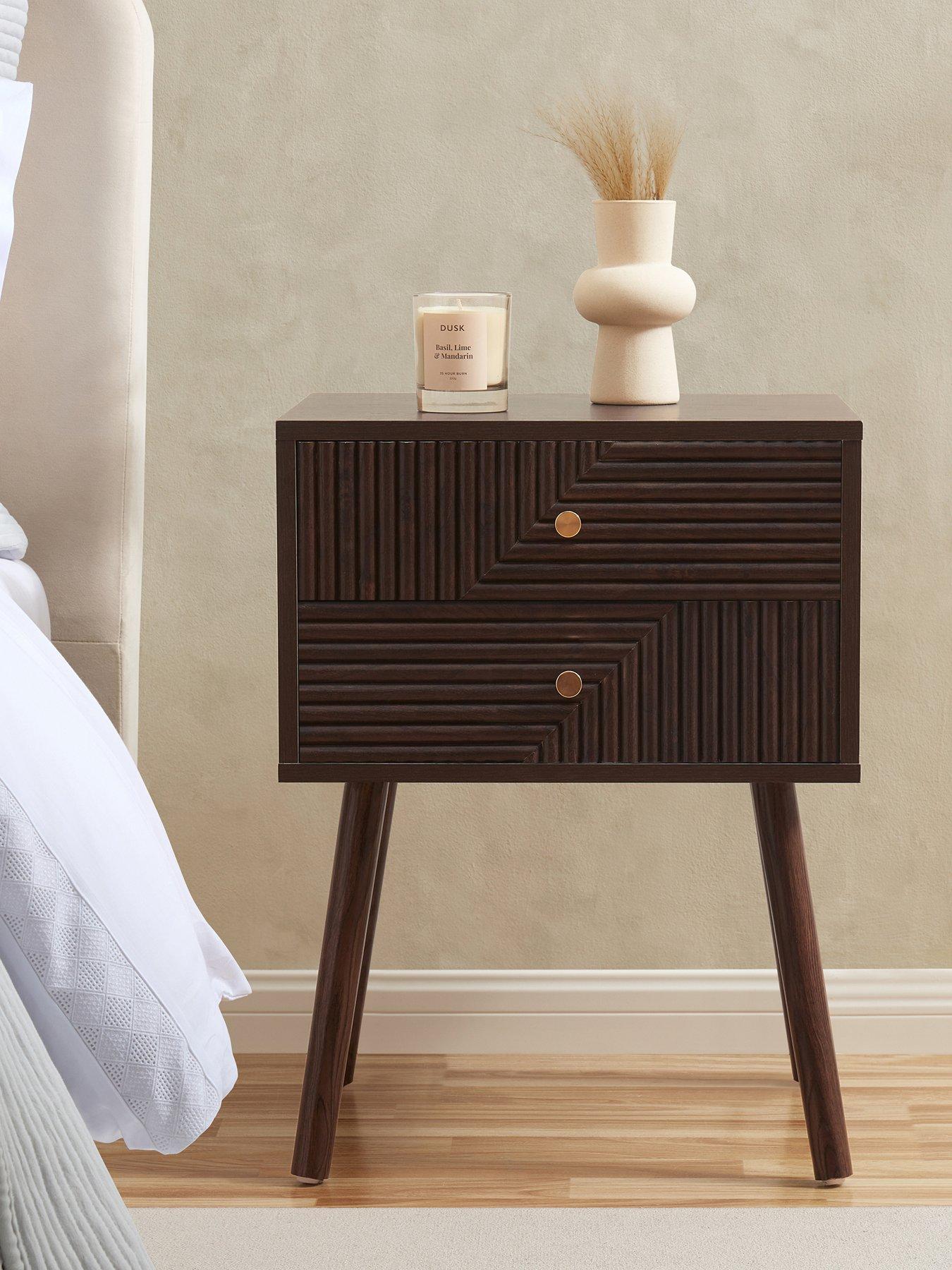 Dusk Dora 2 Drawer Nightstand - Walnut