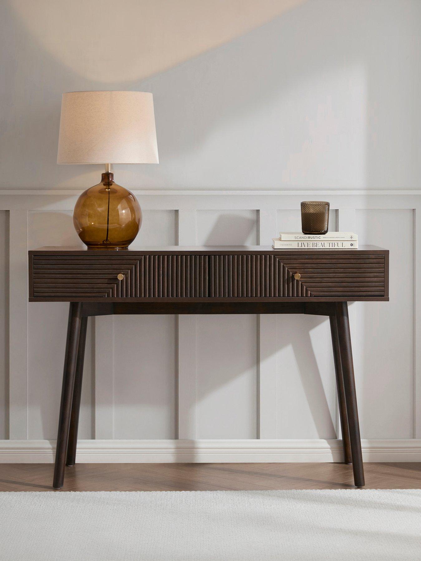 Image 1 of 6 of Dusk Dora Dressing Table Console - Walnut