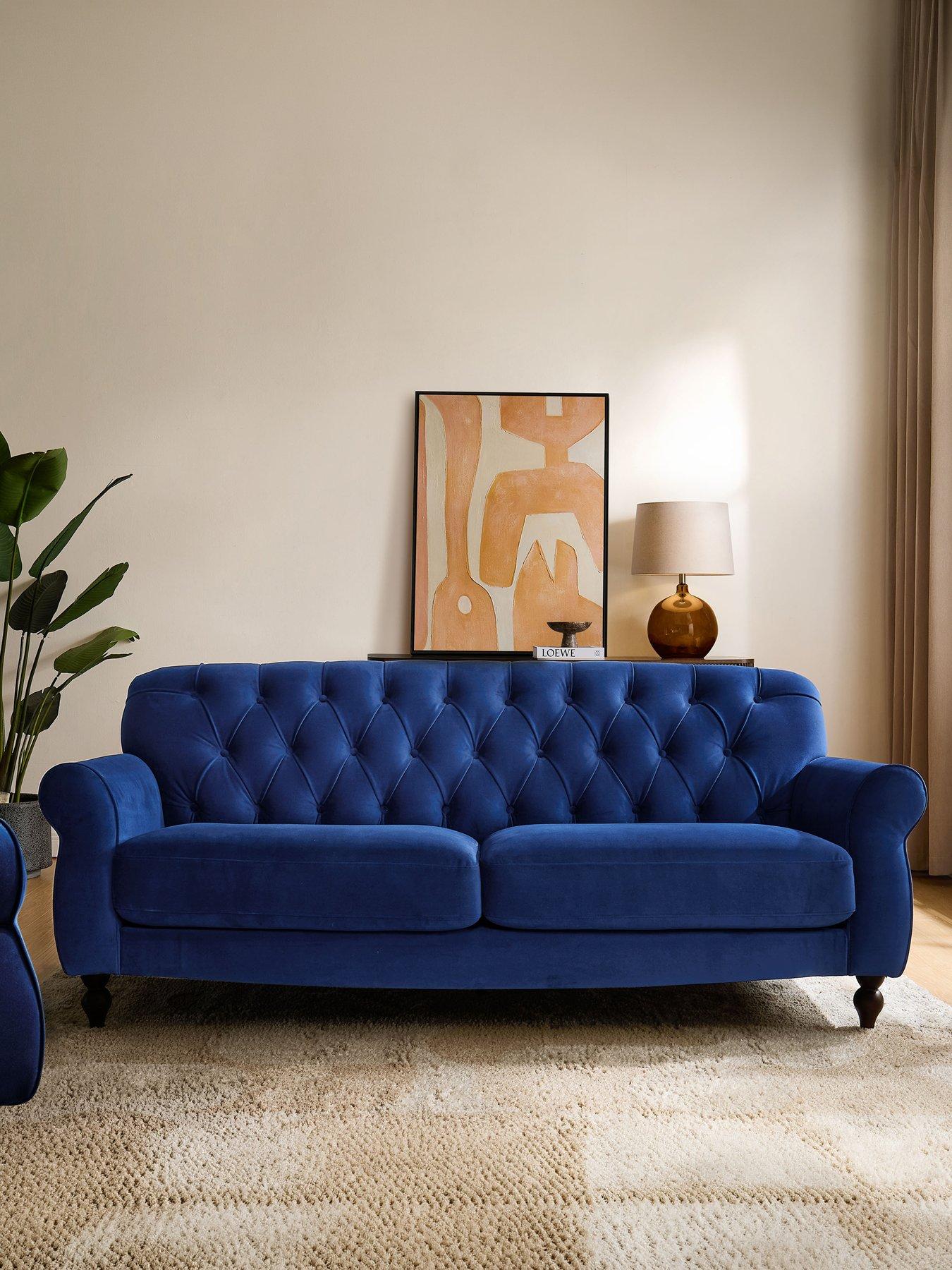 Image 4 of 7 of Dusk Hebden 3 Seater Sofa - Royal Blue