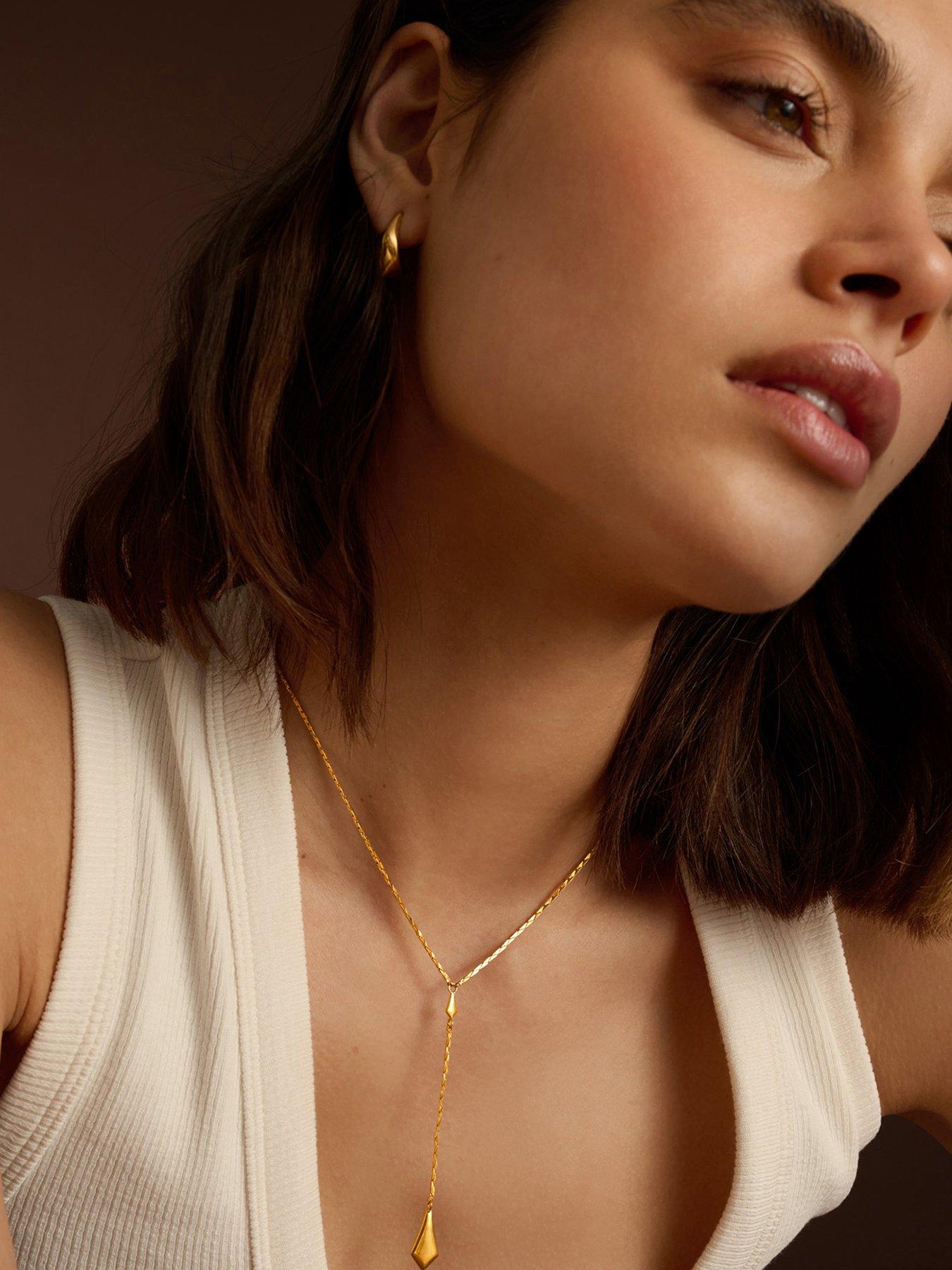 Katie Loxton Harlequin Lariat Necklace - Gold
