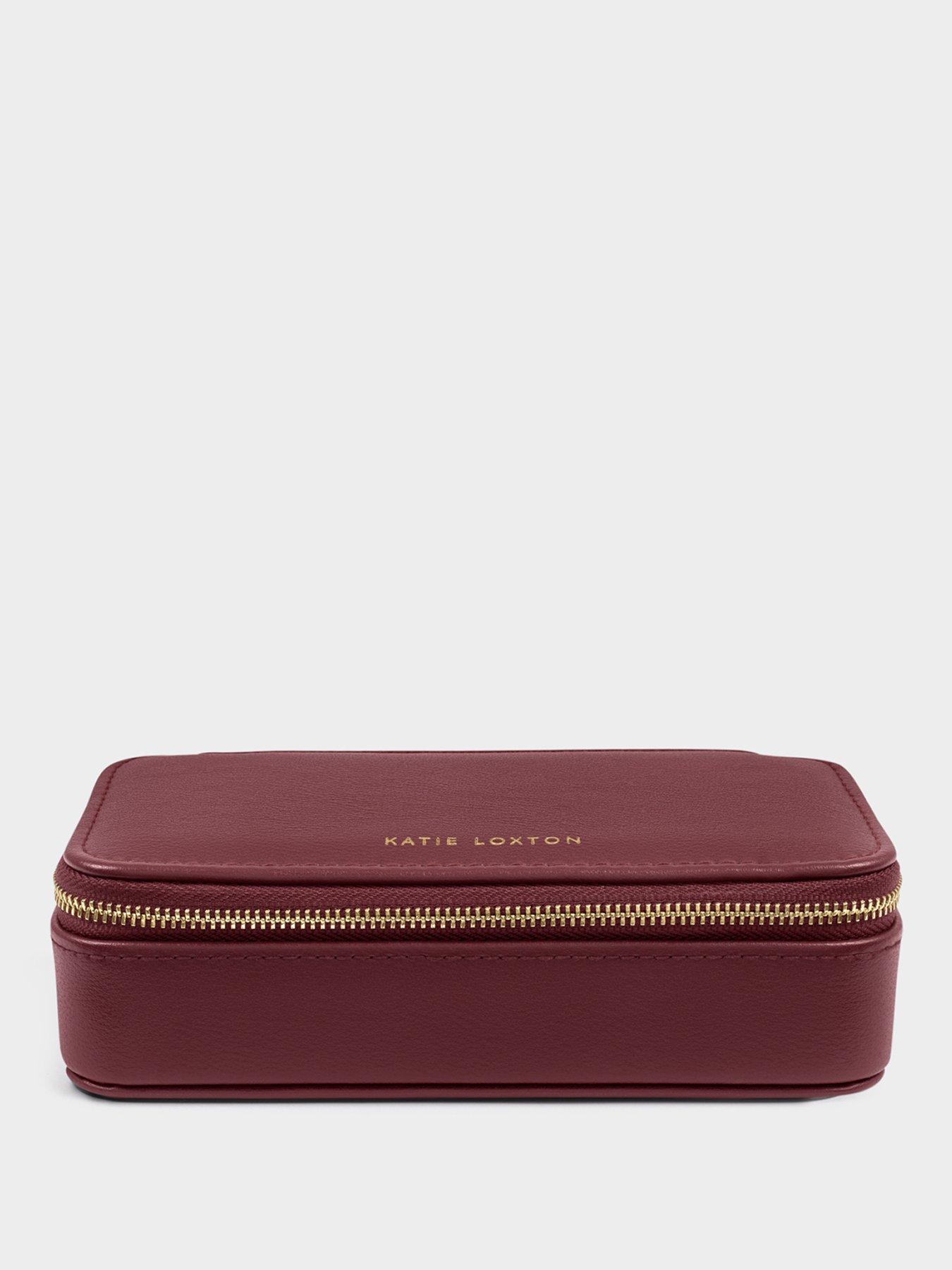 Image 1 of 6 of Katie Loxton CLASSIC JEWELLERY BOX , Cherry , 17.7cm x 9.5cm x 5.5cm
