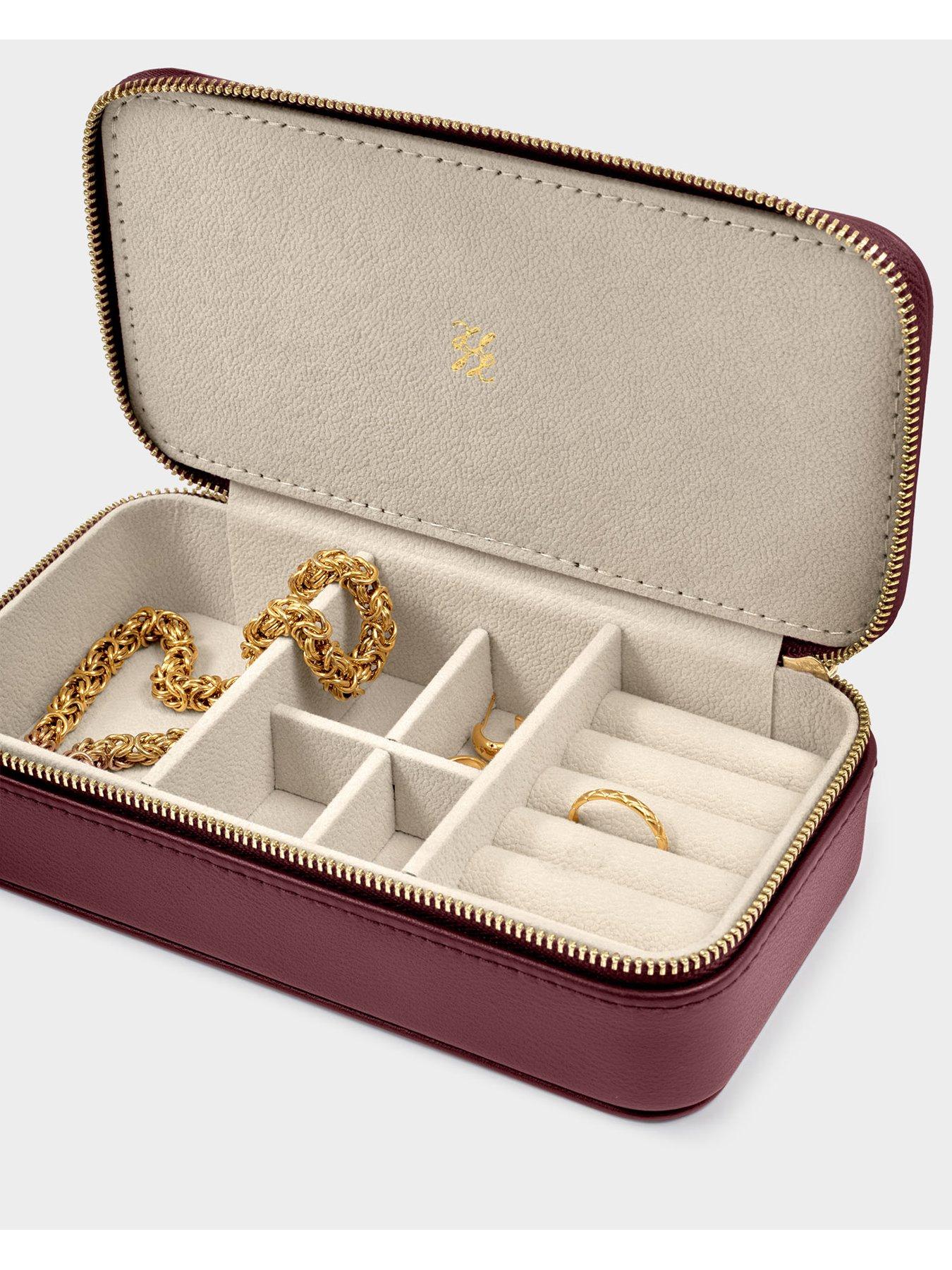 Image 2 of 6 of Katie Loxton CLASSIC JEWELLERY BOX , Cherry , 17.7cm x 9.5cm x 5.5cm