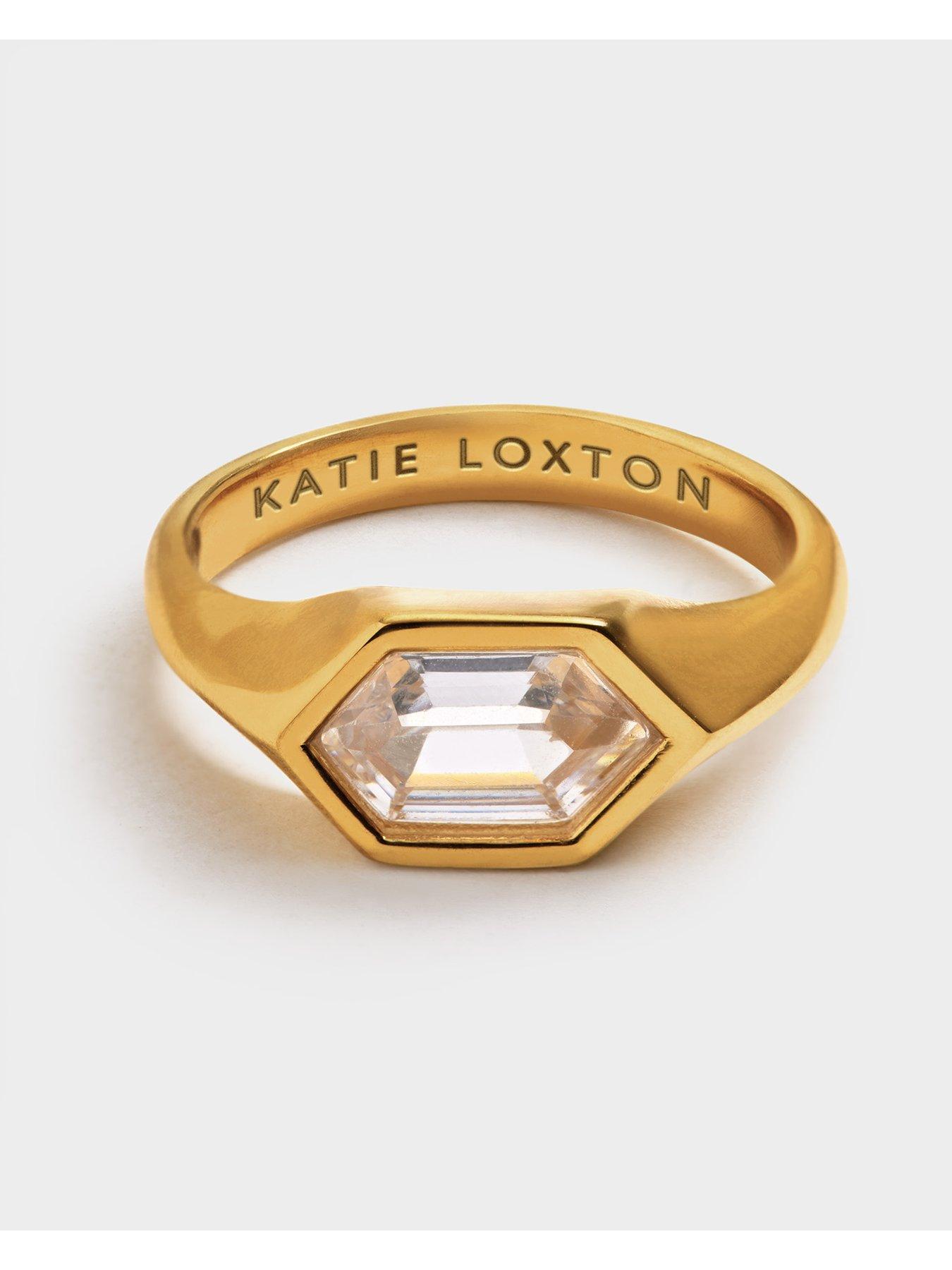 Image 2 of 4 of Katie Loxton Harlequin Statement Ring - Gold - Waterproof