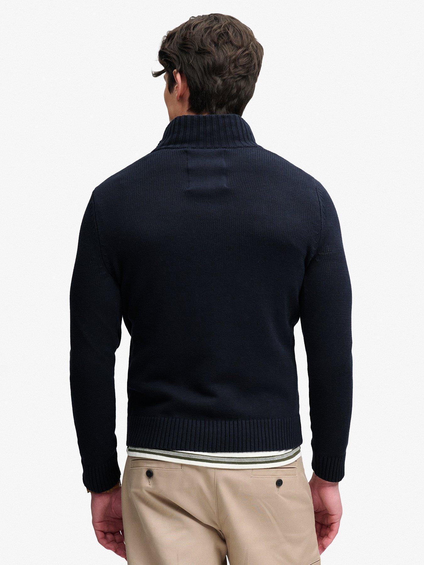Image 2 of 6 of Superdry 1/2 Zip Knitted Jumper - Navy