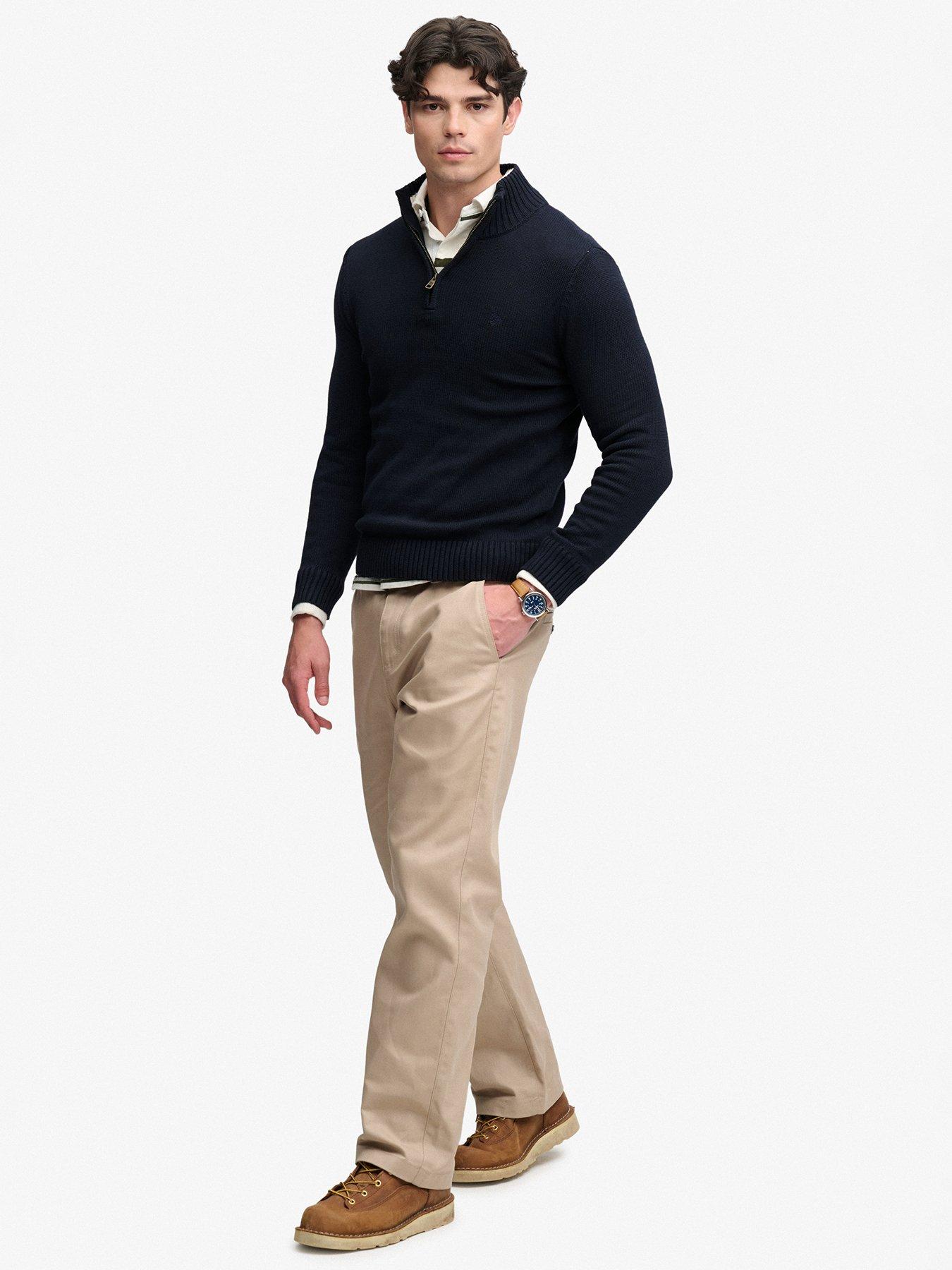 Image 3 of 6 of Superdry 1/2 Zip Knitted Jumper - Navy