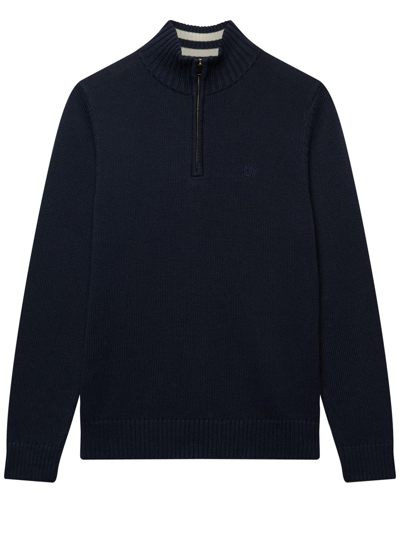 Image 6 of 6 of Superdry 1/2 Zip Knitted Jumper - Navy