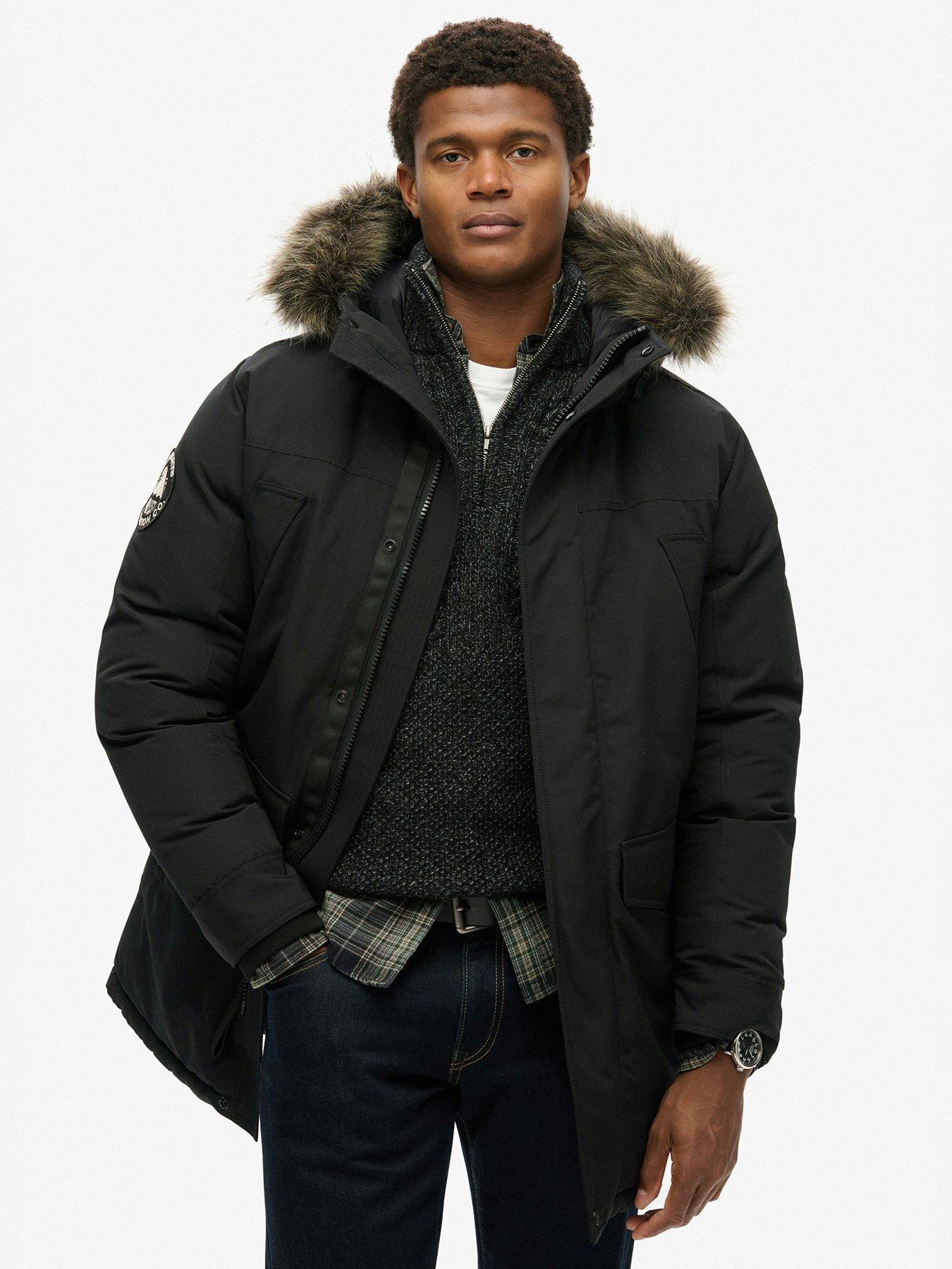 Superdry Faux Fur Hood Parka Men's Black Small - La Redoute - Image 5