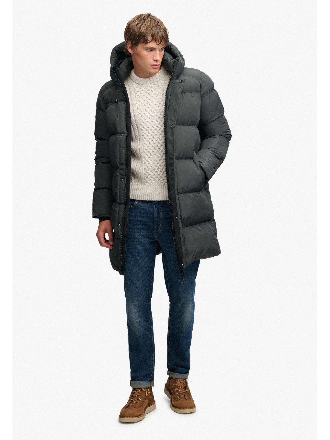 Image 3 of 6 of Superdry Hooded Sports Padded Coat - Green