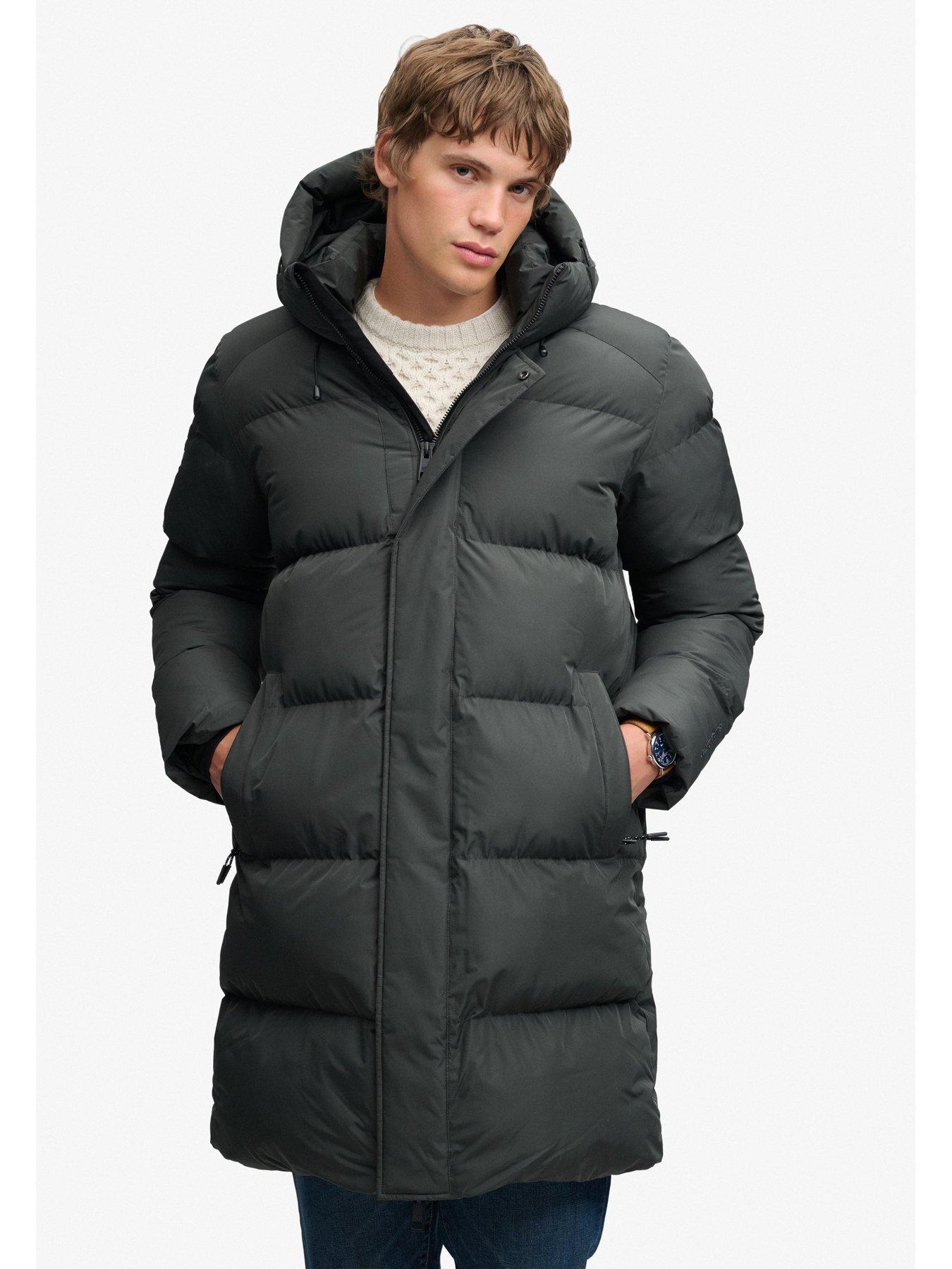 Image 4 of 6 of Superdry Hooded Sports Padded Coat - Green