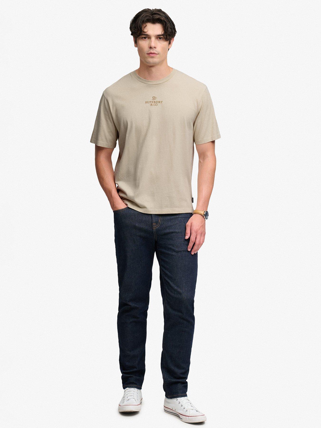 Image 3 of 5 of Superdry Micro Logo T-Shirt - Beige