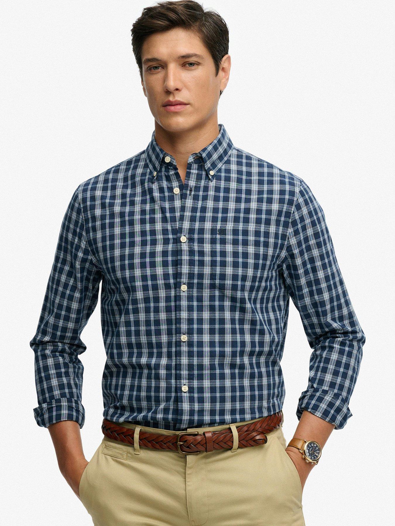 Superdry Blue Long-Sleeved Poplin Shirt Preppy - Image 2