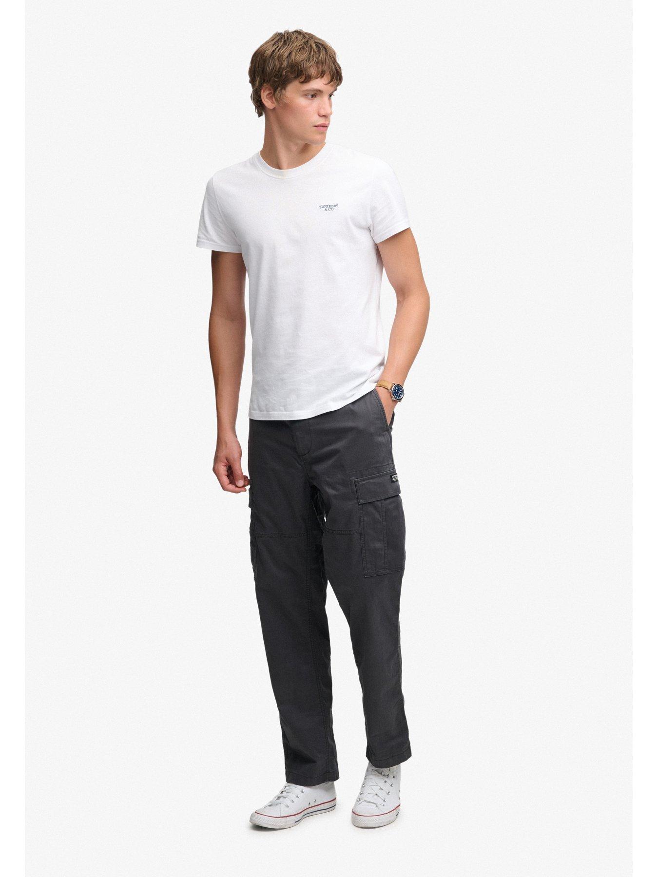 Image 3 of 6 of Superdry Mens Regular Tapered Cargo Trousers - Black