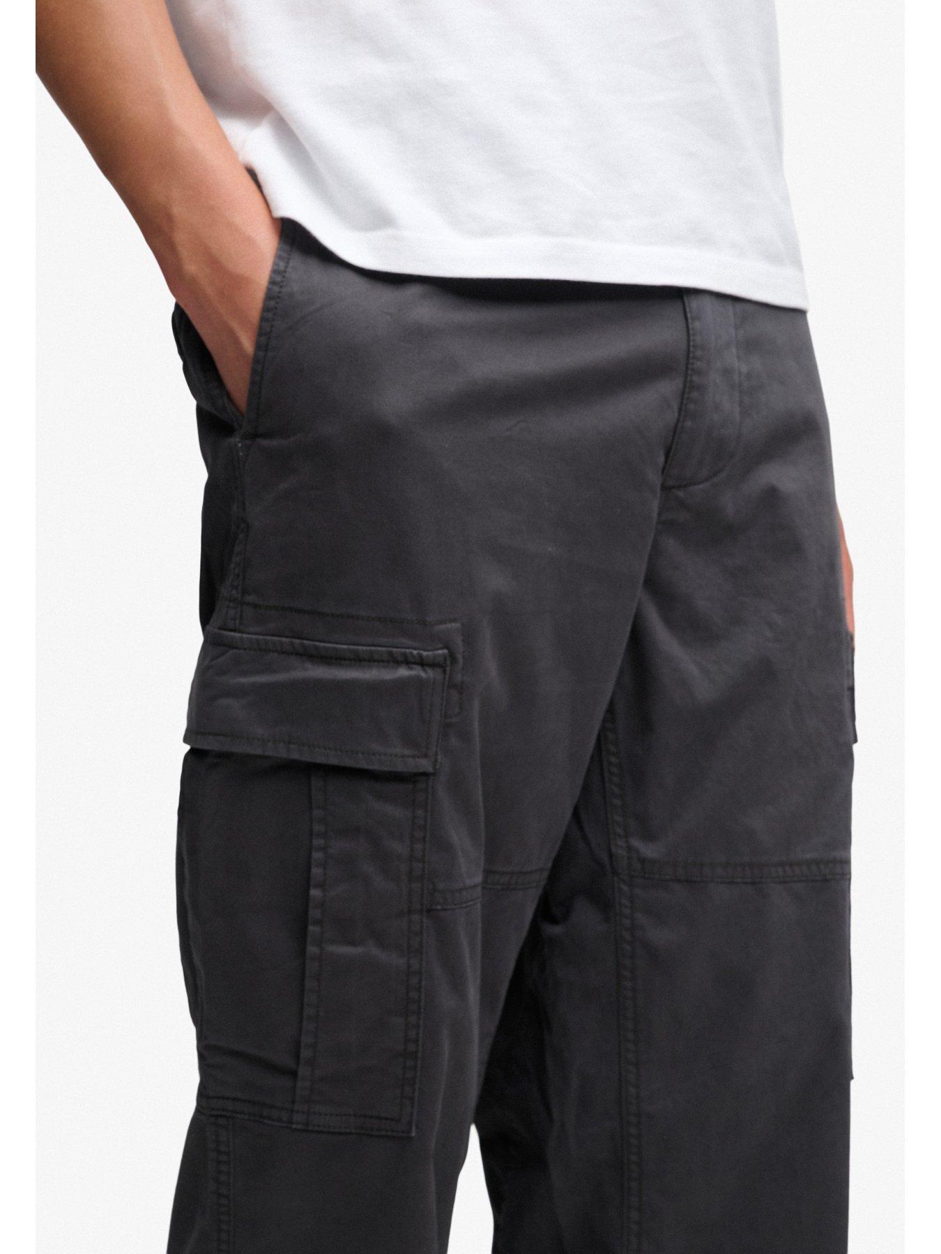 Image 5 of 6 of Superdry Mens Regular Tapered Cargo Trousers - Black