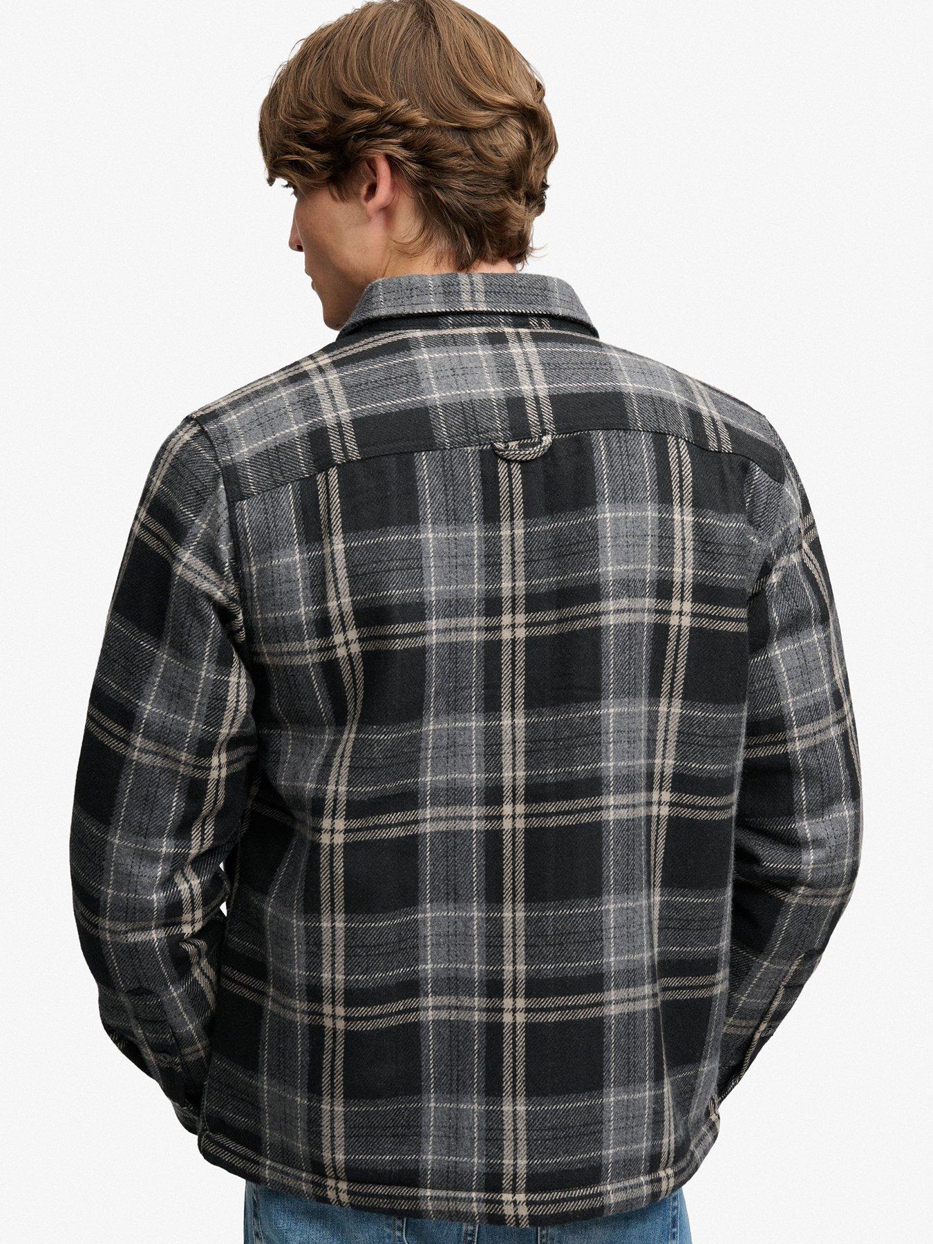 Image 2 of 6 of Superdry Borg Lined Miller Overshirt - Black
