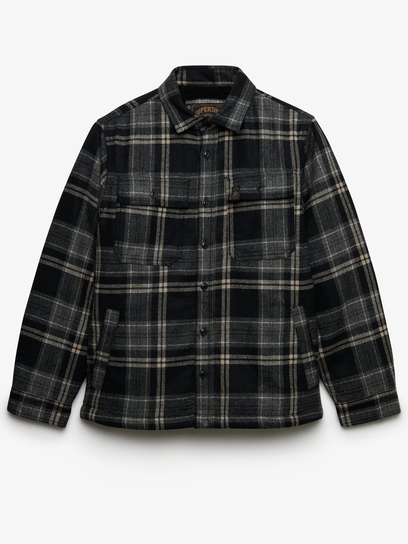 Image 5 of 6 of Superdry Borg Lined Miller Overshirt - Black