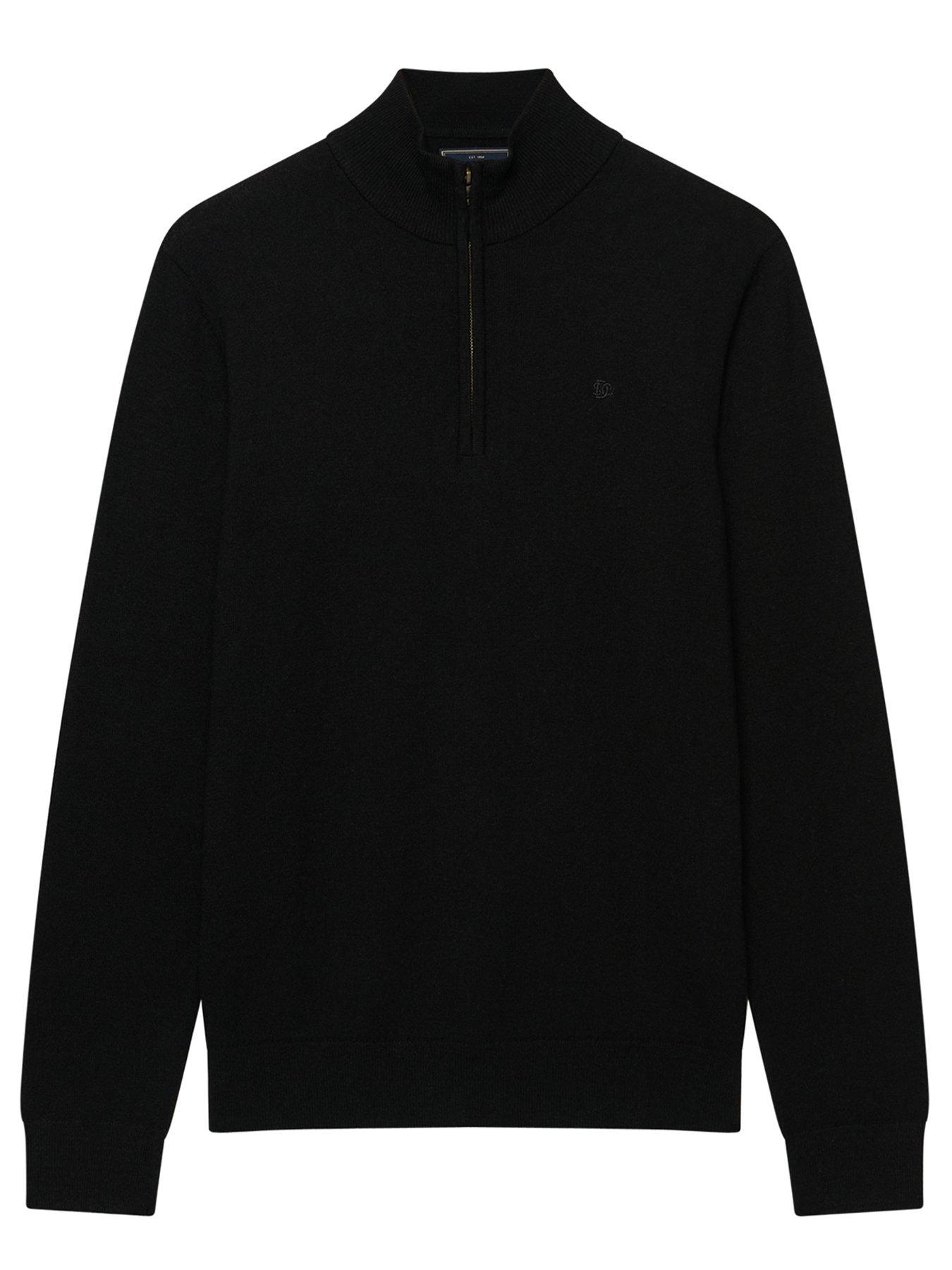 Image 5 of 6 of Superdry Essential Lightweight 1/2 Zip Knitted Jumper - Black
