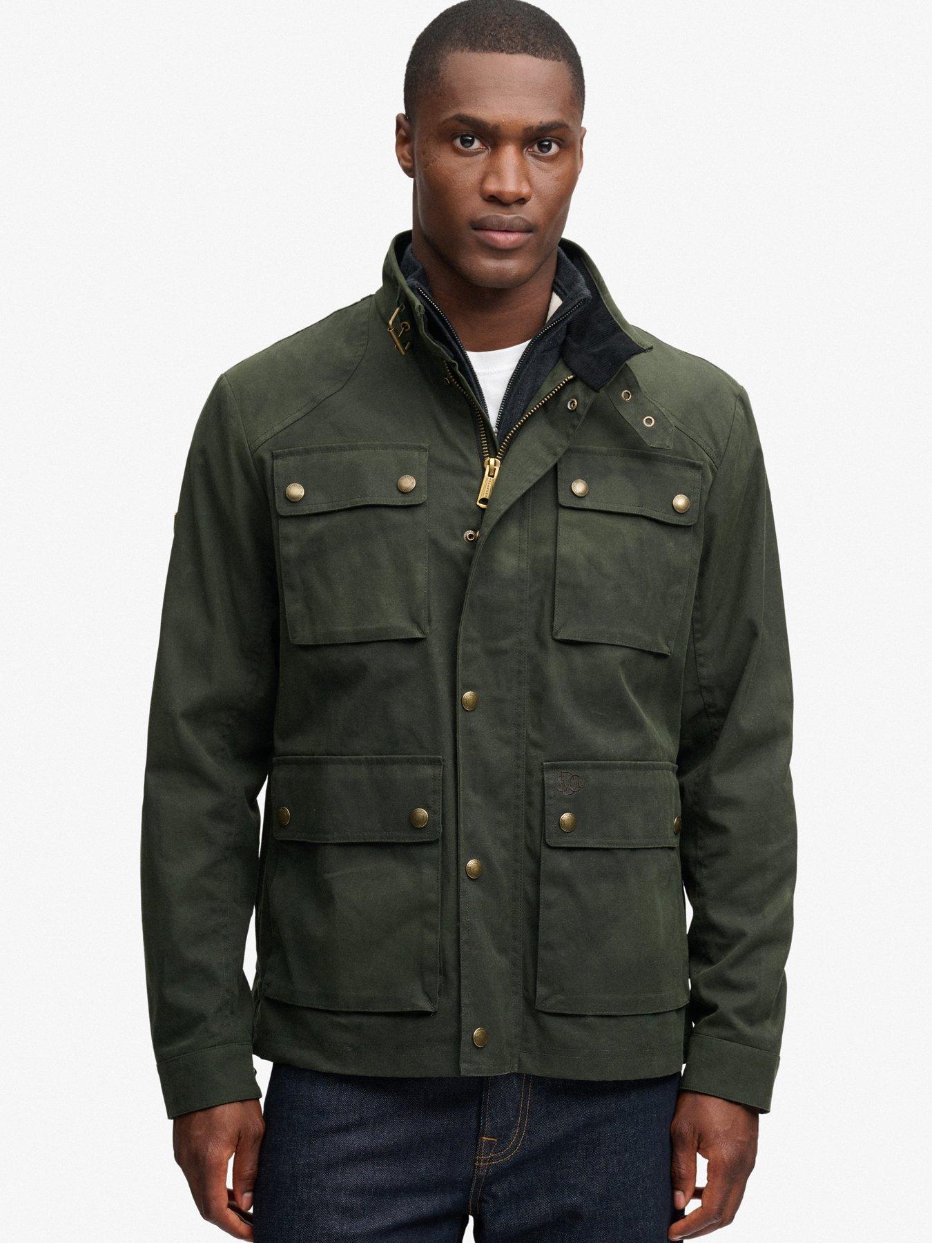 Image 2 of 7 of Superdry Mens Wax Racer Multiple Pocket Jacket - Green