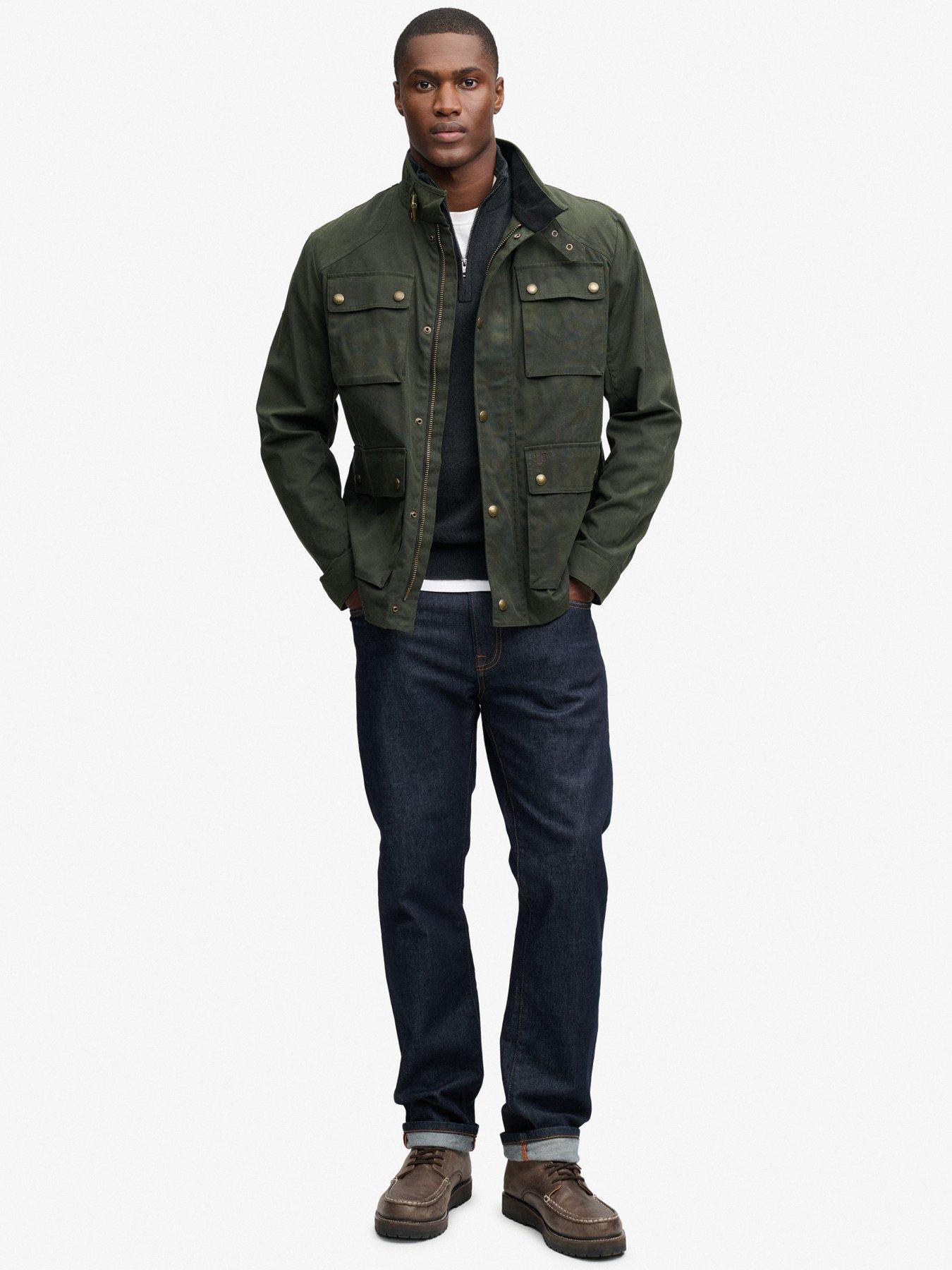Image 4 of 7 of Superdry Mens Wax Racer Multiple Pocket Jacket - Green