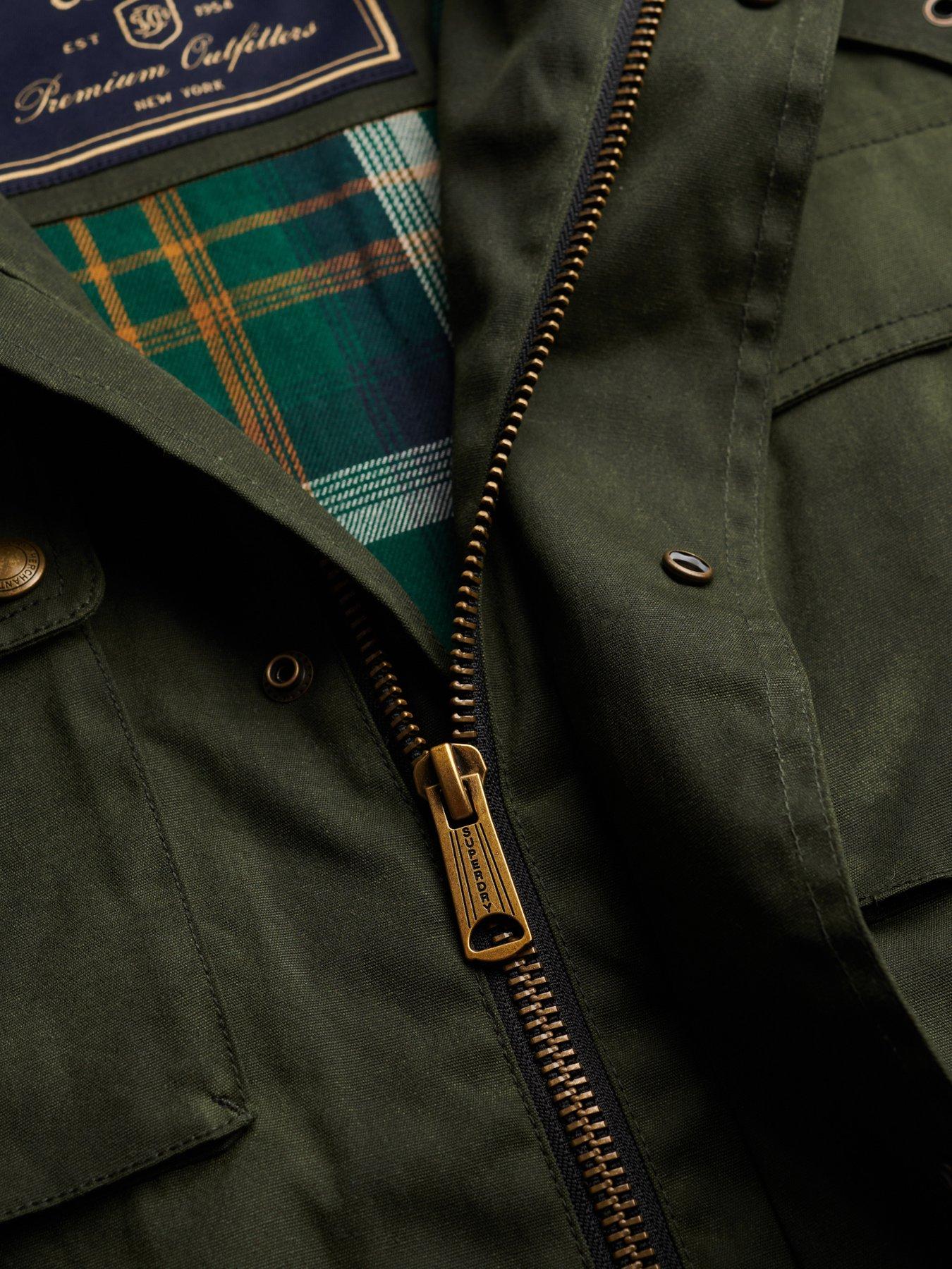 Image 5 of 7 of Superdry Mens Wax Racer Multiple Pocket Jacket - Green