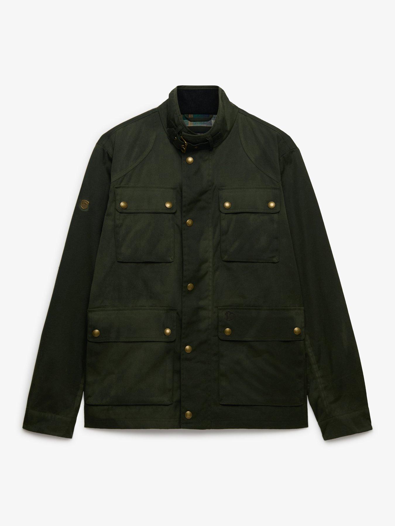 Image 7 of 7 of Superdry Mens Wax Racer Multiple Pocket Jacket - Green