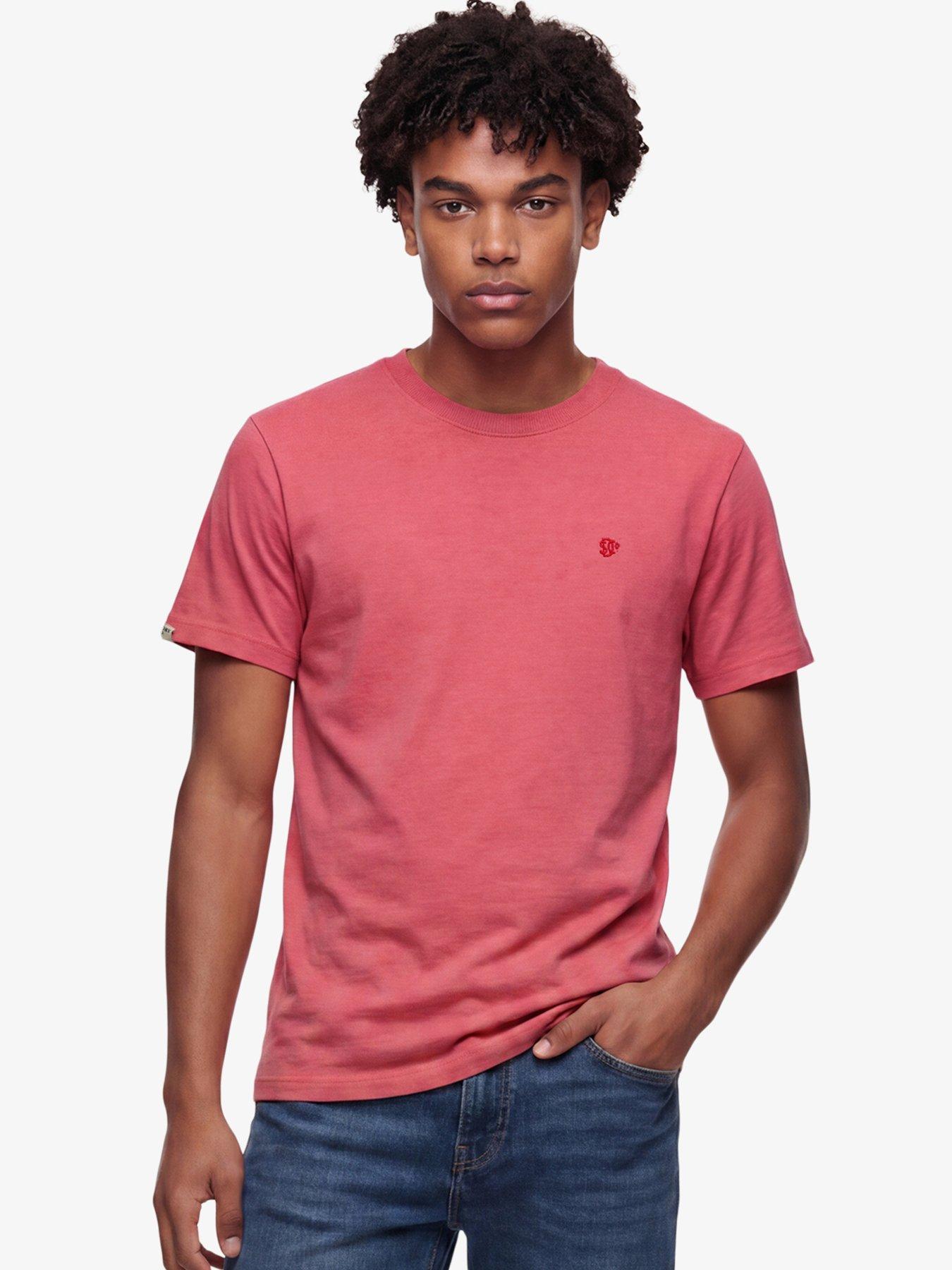 Superdry Essential Sdco Logo Embroidered T-Shirt, Pink, Size Xl, Men