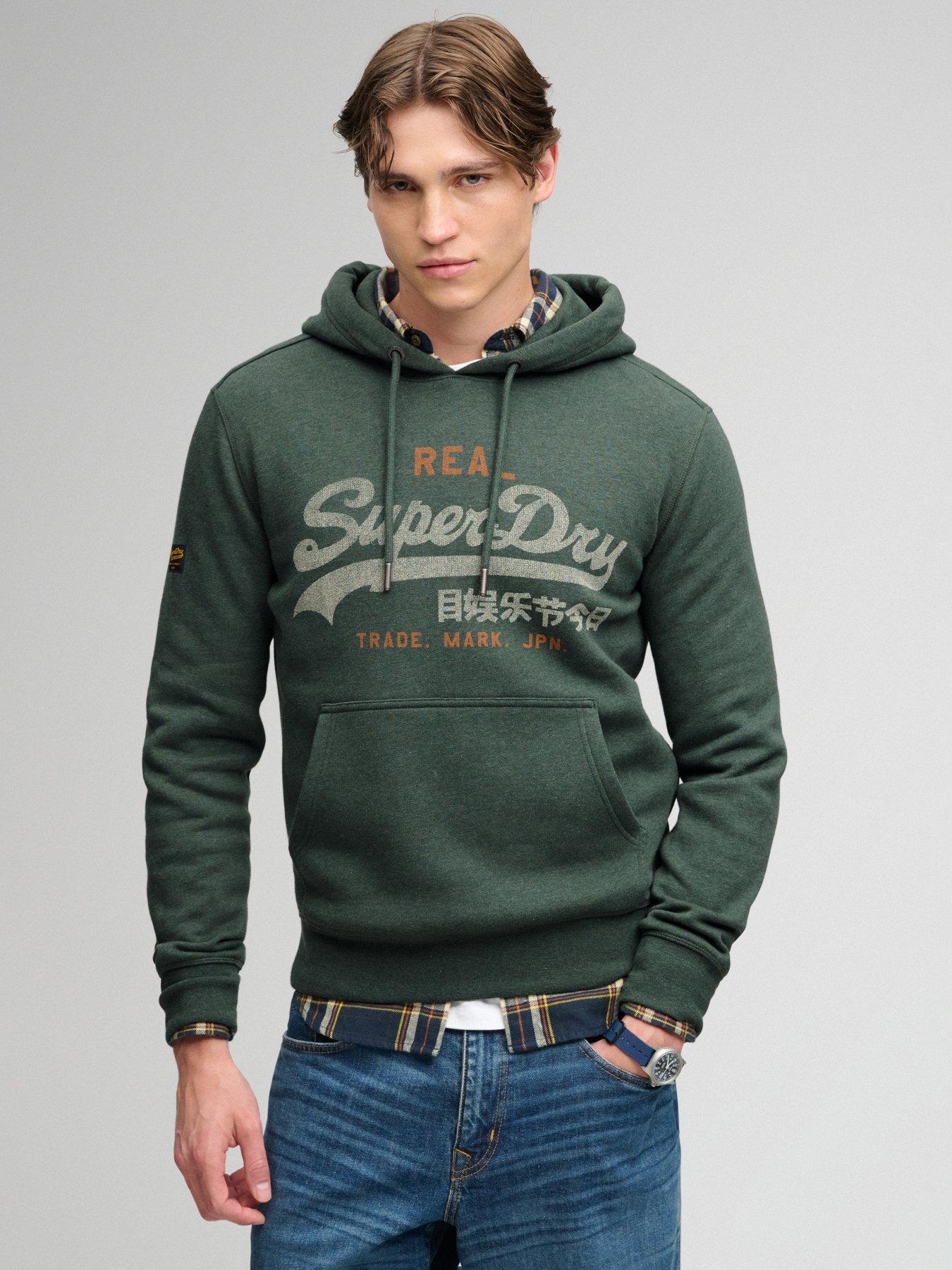 Superdry Heritage Relaxed Pullover Hoodie, Denver Green Marl - S - Image 4