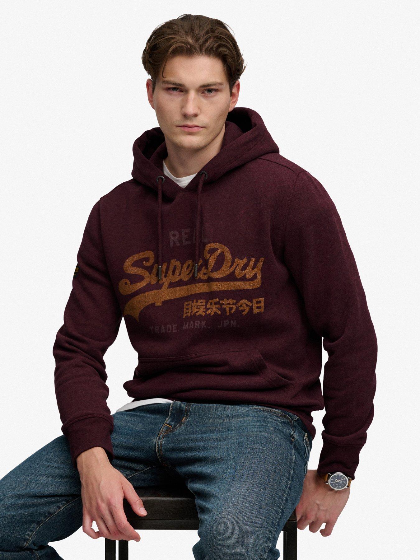 Superdry Vl Heritage Relaxed Fit Graphic Hoodie, Red, Size 2Xl, Men