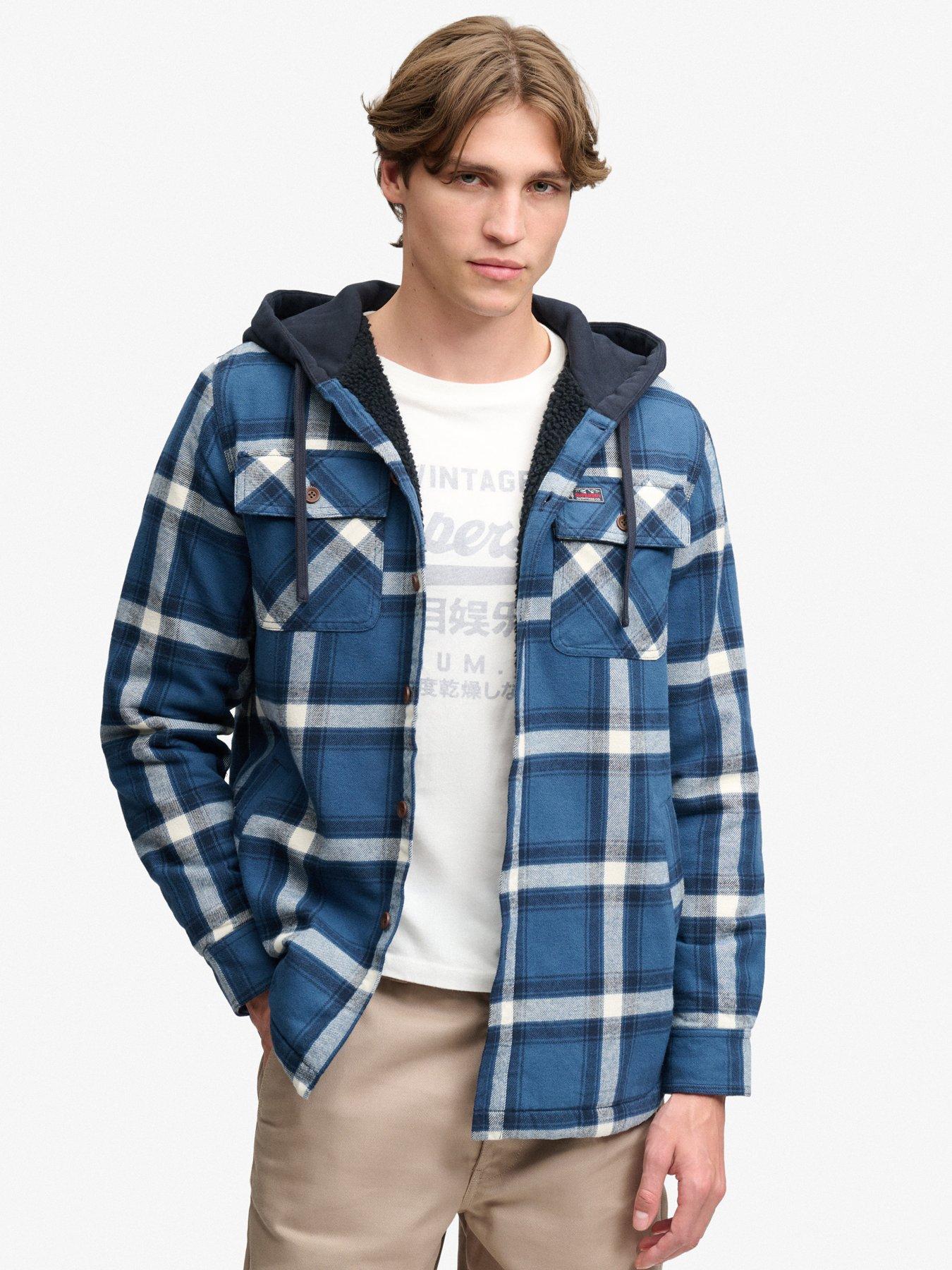 Superdry Men's Bleu Overshirt Borg - Image 5