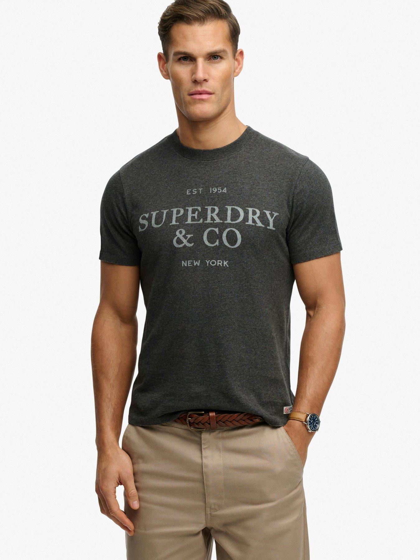 Superdry 1954 Company Relaxed T-Shirt, Dark Grey, Size S, Men