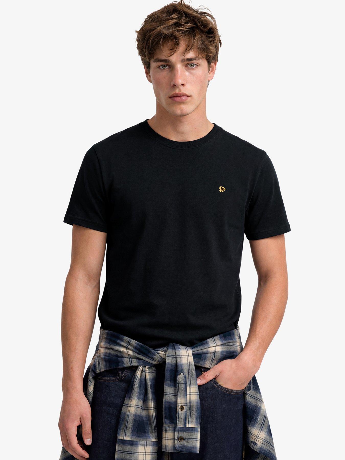 Sdr Men's Black/Gold Superdry & Co Logo T-Shirt - Image 6