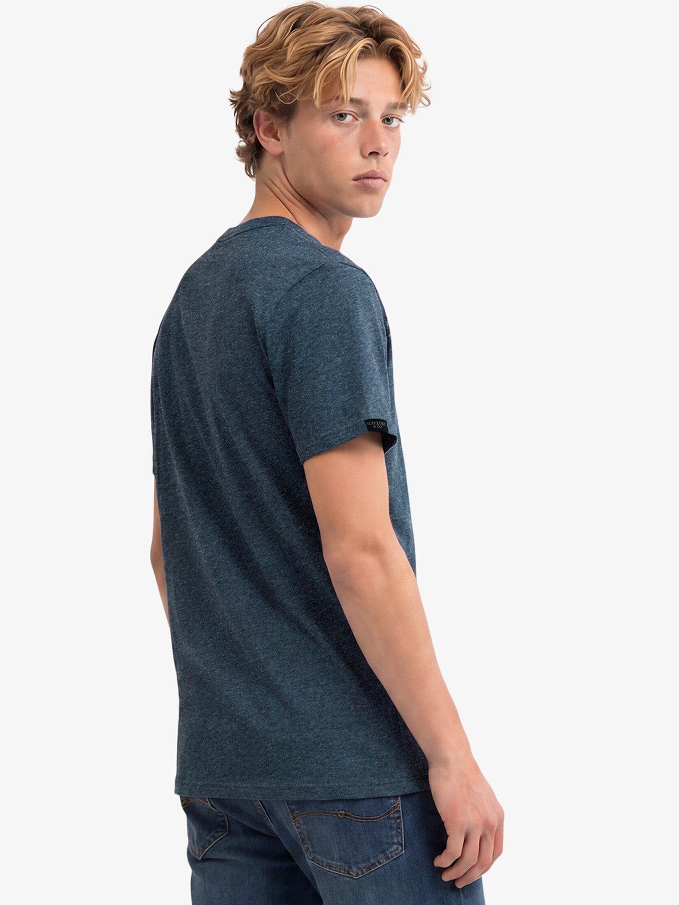 Image 2 of 6 of Superdry Men's Essential SDCO Embroidered Logo Crew Neck T-Shirt - Blue