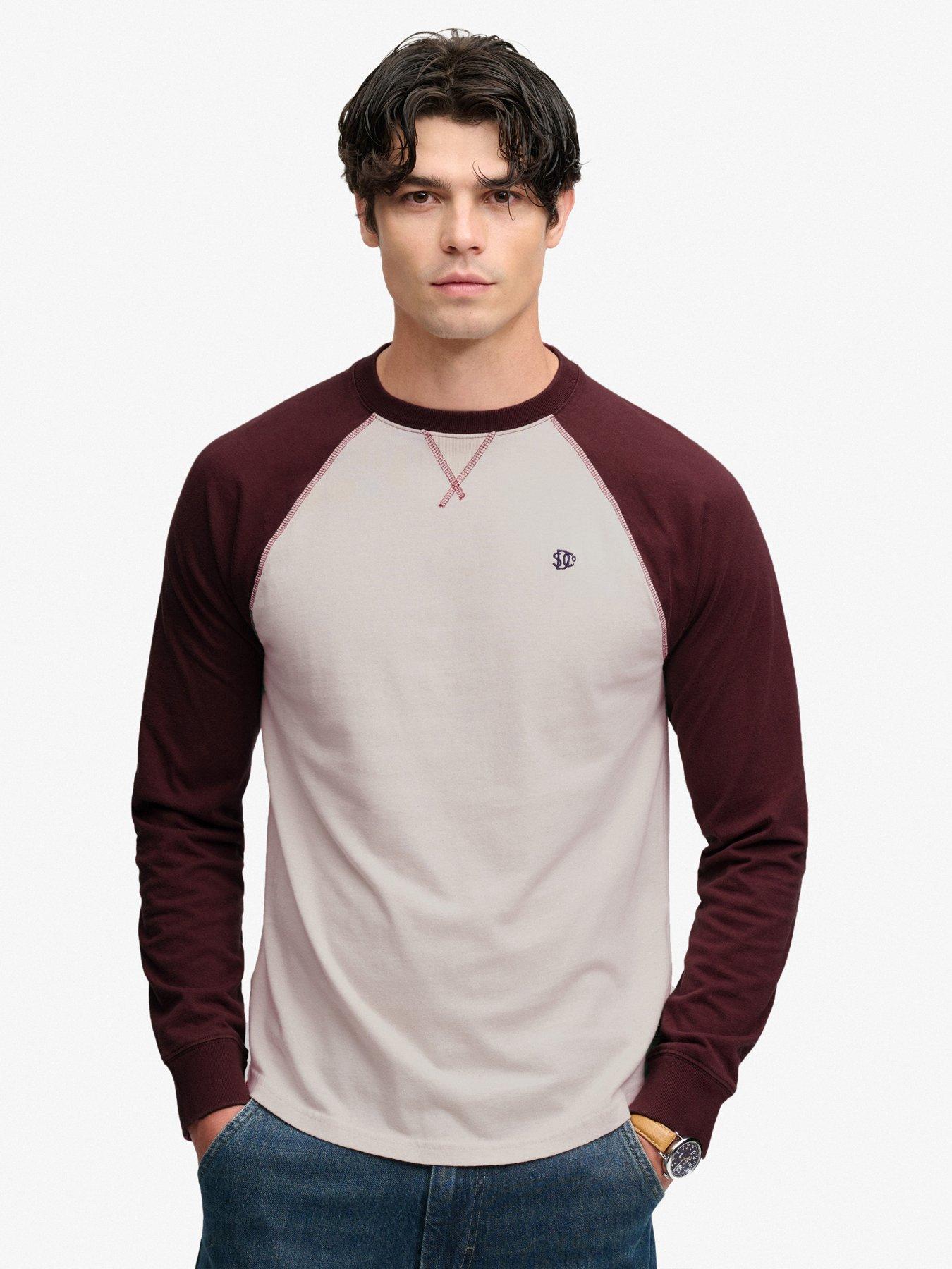 Superdry Marron Long Sleeve T-Shirt Vintage Athletic - Image 2