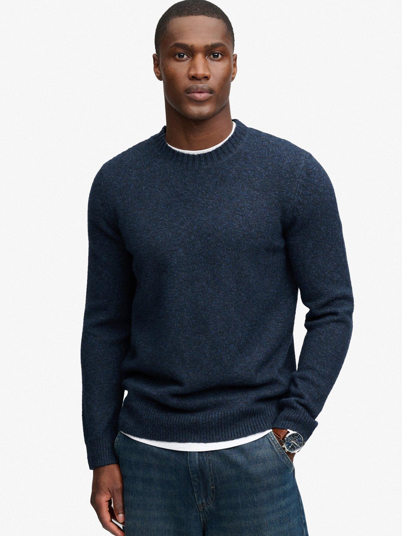 Superdry Bleu Twisted Sleeve Jumper - Image 3