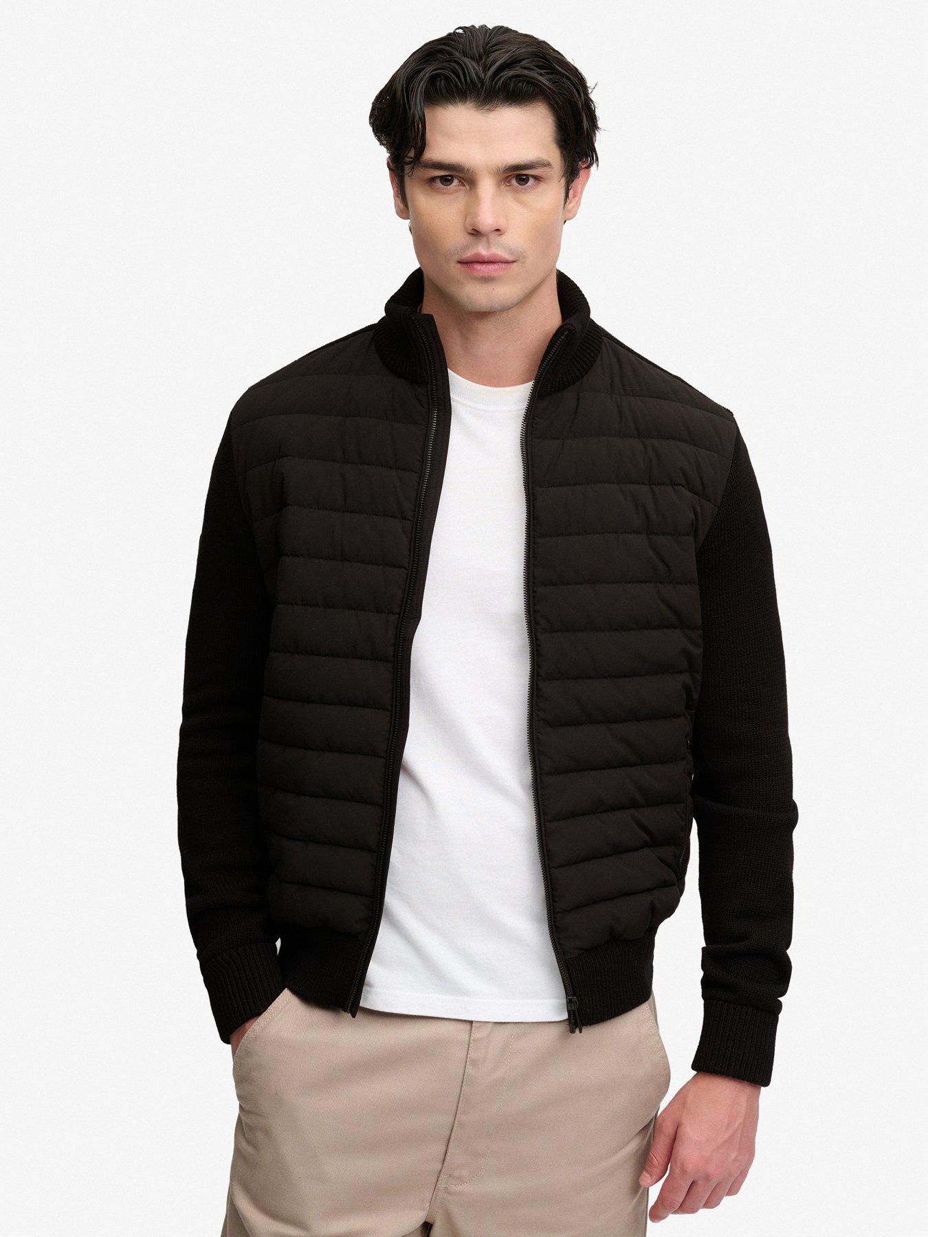 Image 2 of 7 of Superdry Superdry Cardigan Hybrid Jacket - Black