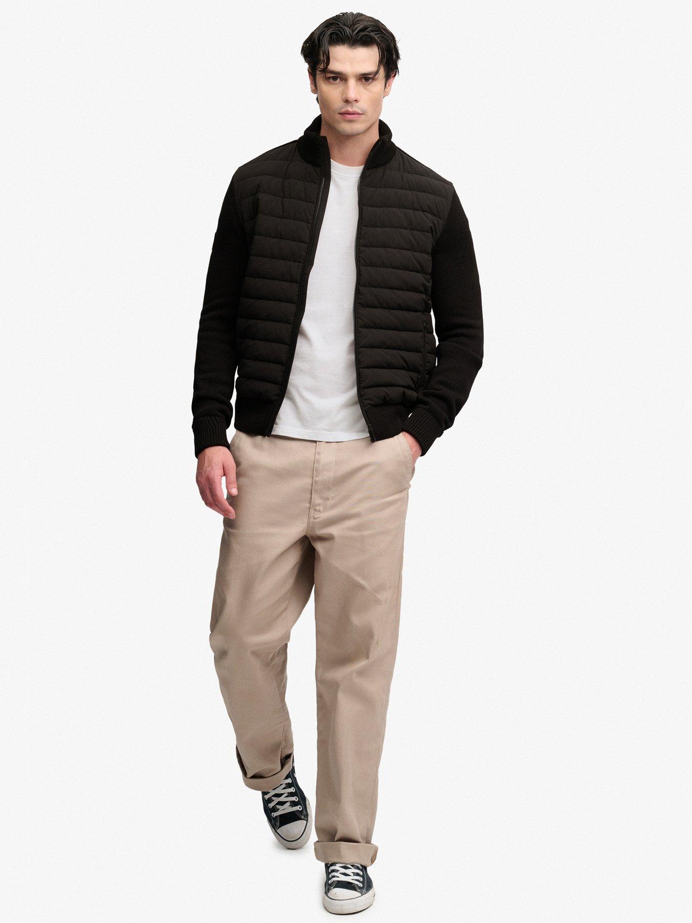 Image 4 of 7 of Superdry Superdry Cardigan Hybrid Jacket - Black