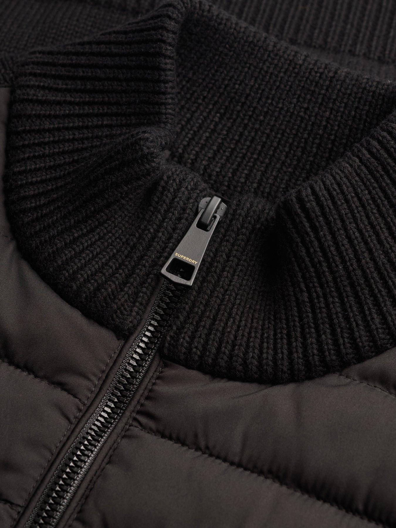 Image 6 of 7 of Superdry Superdry Cardigan Hybrid Jacket - Black