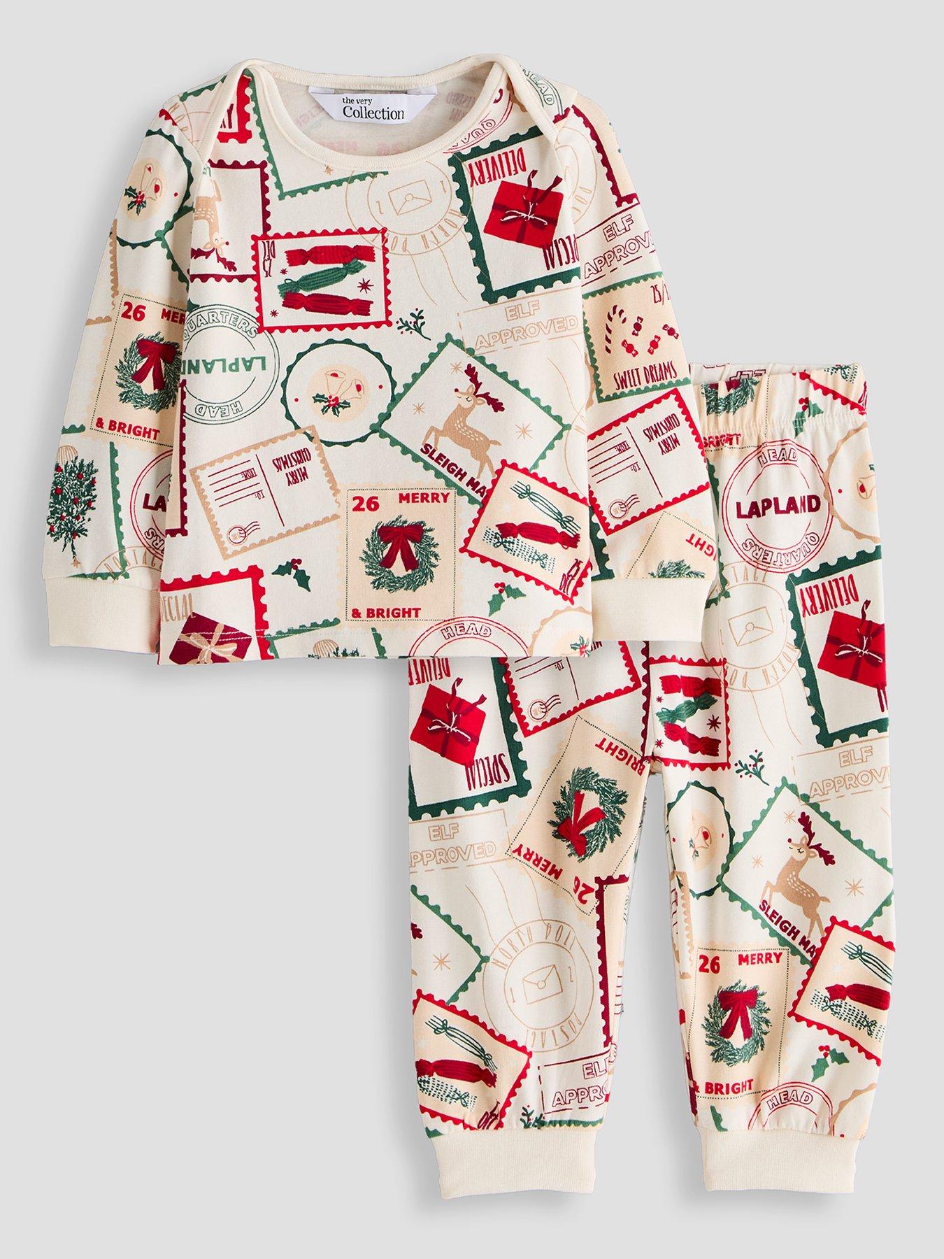 Image 2 of 6 of The Very Collection Baby Family Festive Postcard Pyjama Set (0-3 months - 18-24 months) - Multi